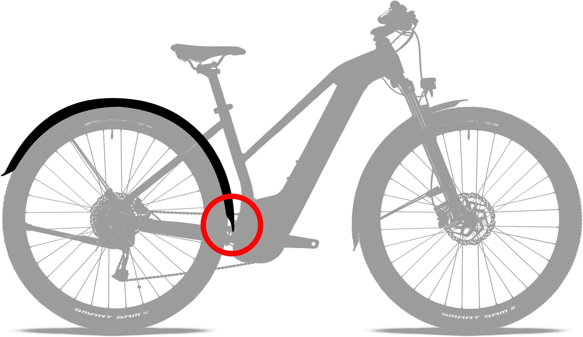 ACID MUDGUARD SET 57 28“ BB MOUNT 2.0 BLACK - Image 2