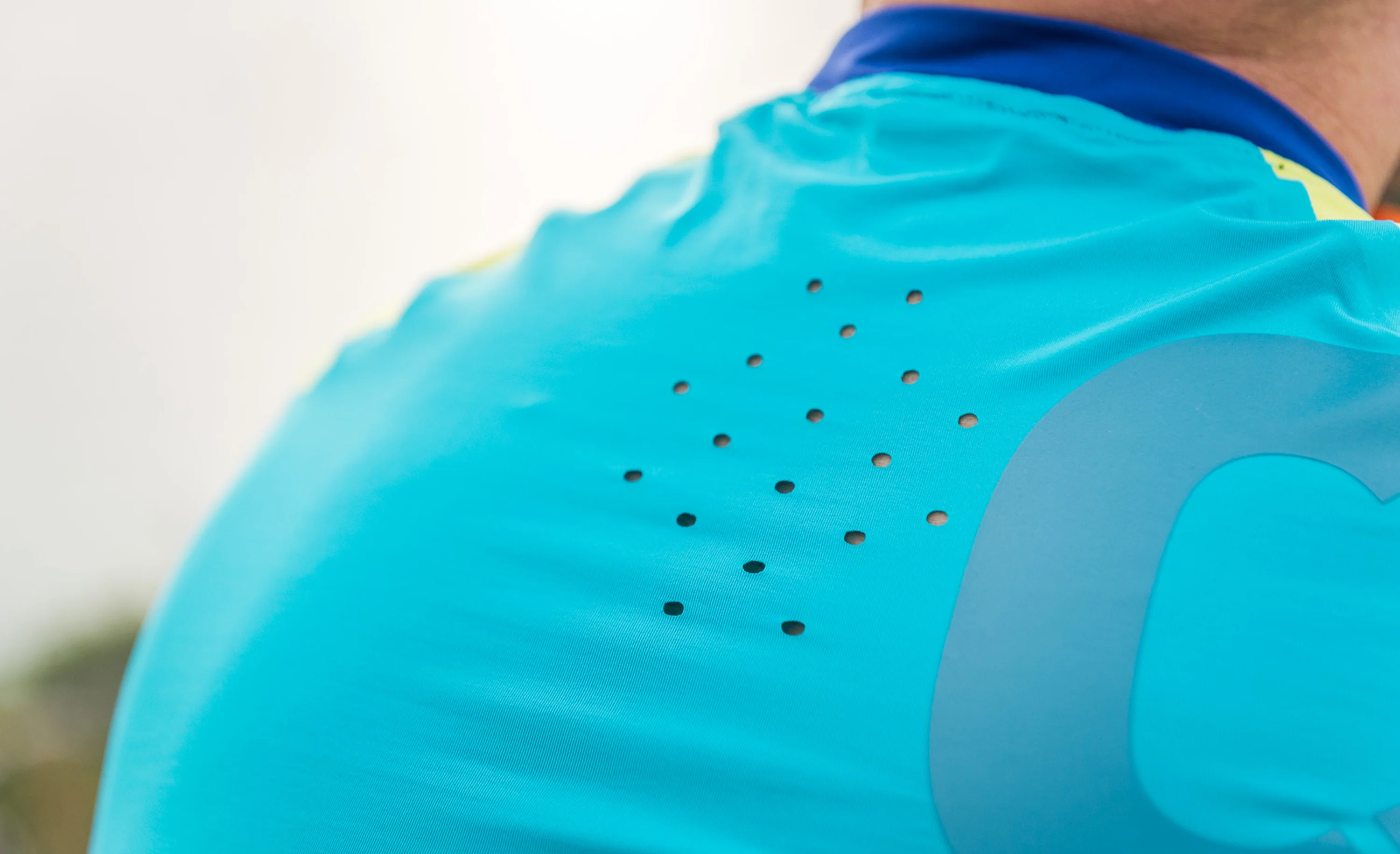CUBE Am Round-Neck Jersey L/S Blue/Lime - Image 2