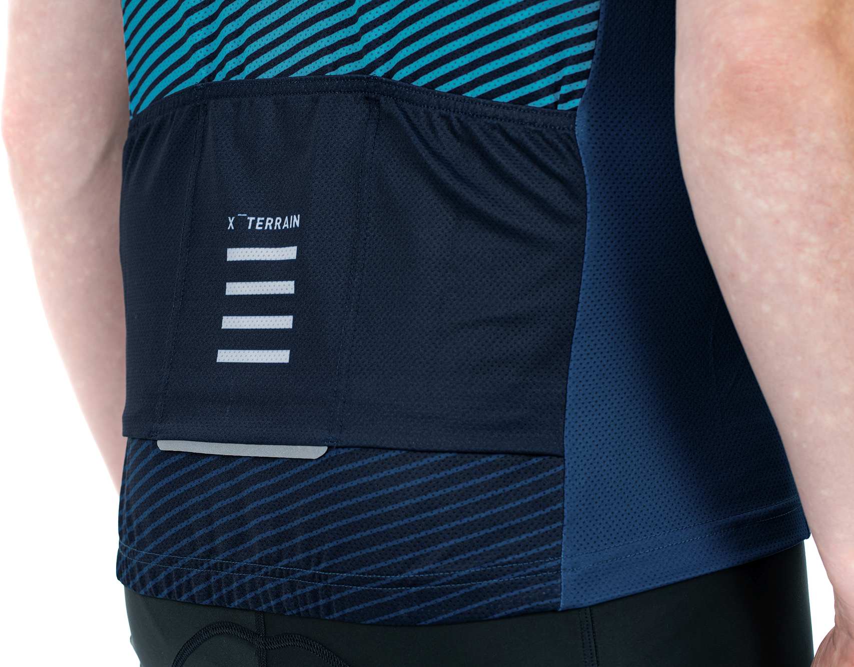 CUBE Atx Jersey Full Zip S/S Blue - Image 4