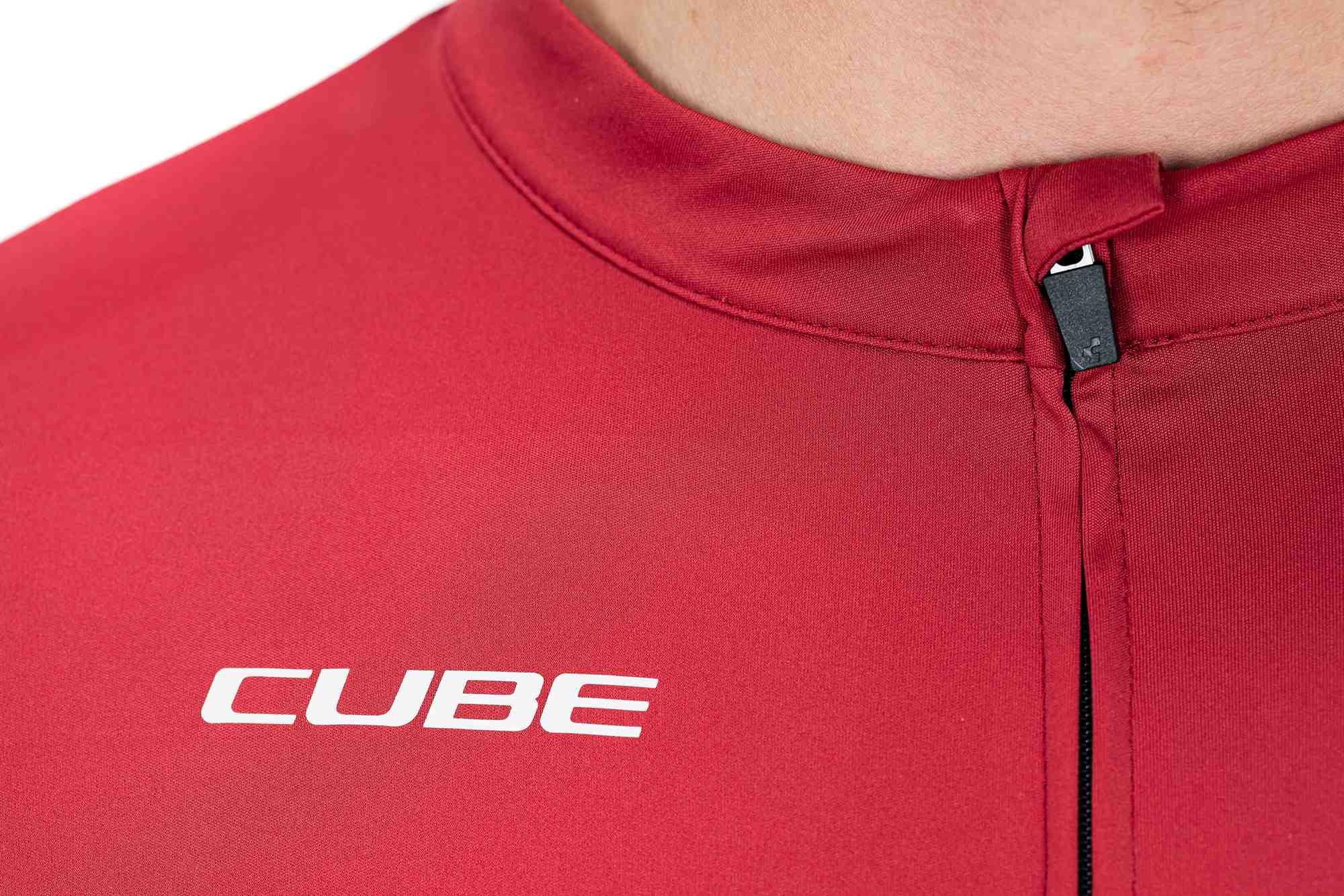 CUBE Atx Jersey Full Zip S/S Red - Image 3
