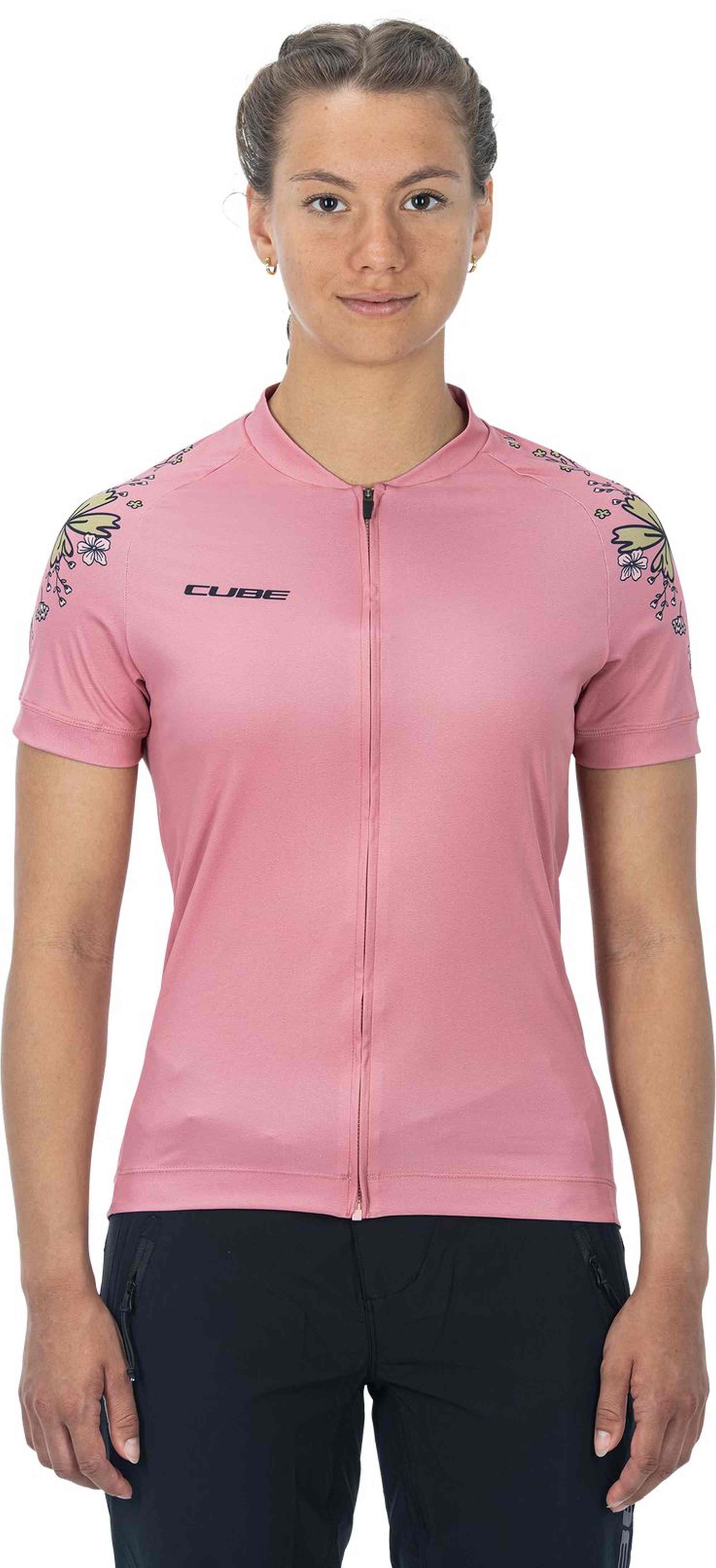 CUBE Atx WS Jersey Full Zip Cmpt S/S Coral - Image 2