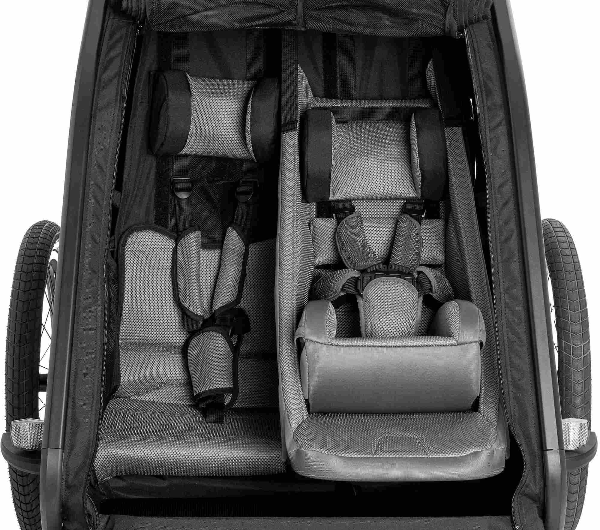Cube Baby Seat For Kids Trailer Double Cmpt Black - Image 8