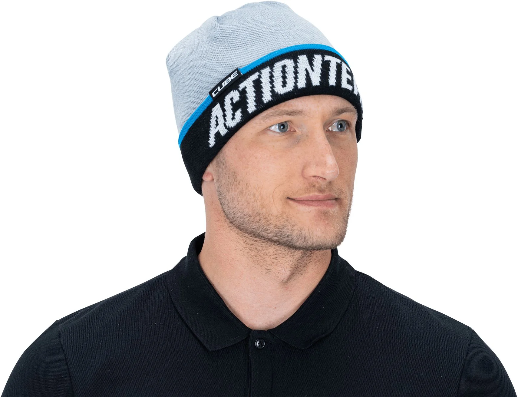 CUBE Beanie Edge X Actionteam Grey/Blue Onesize - Image 2