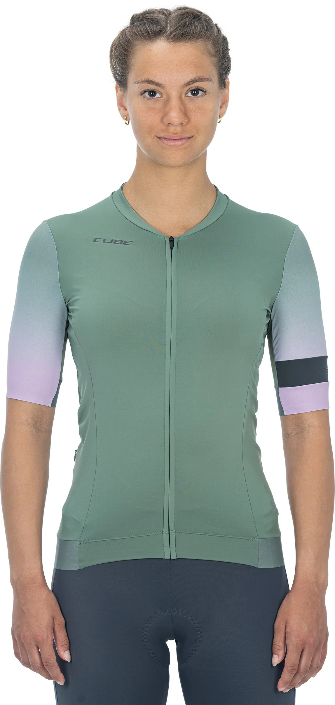 CUBE Blackline WS Jersey Fade S/S Green/Violet - Image 2