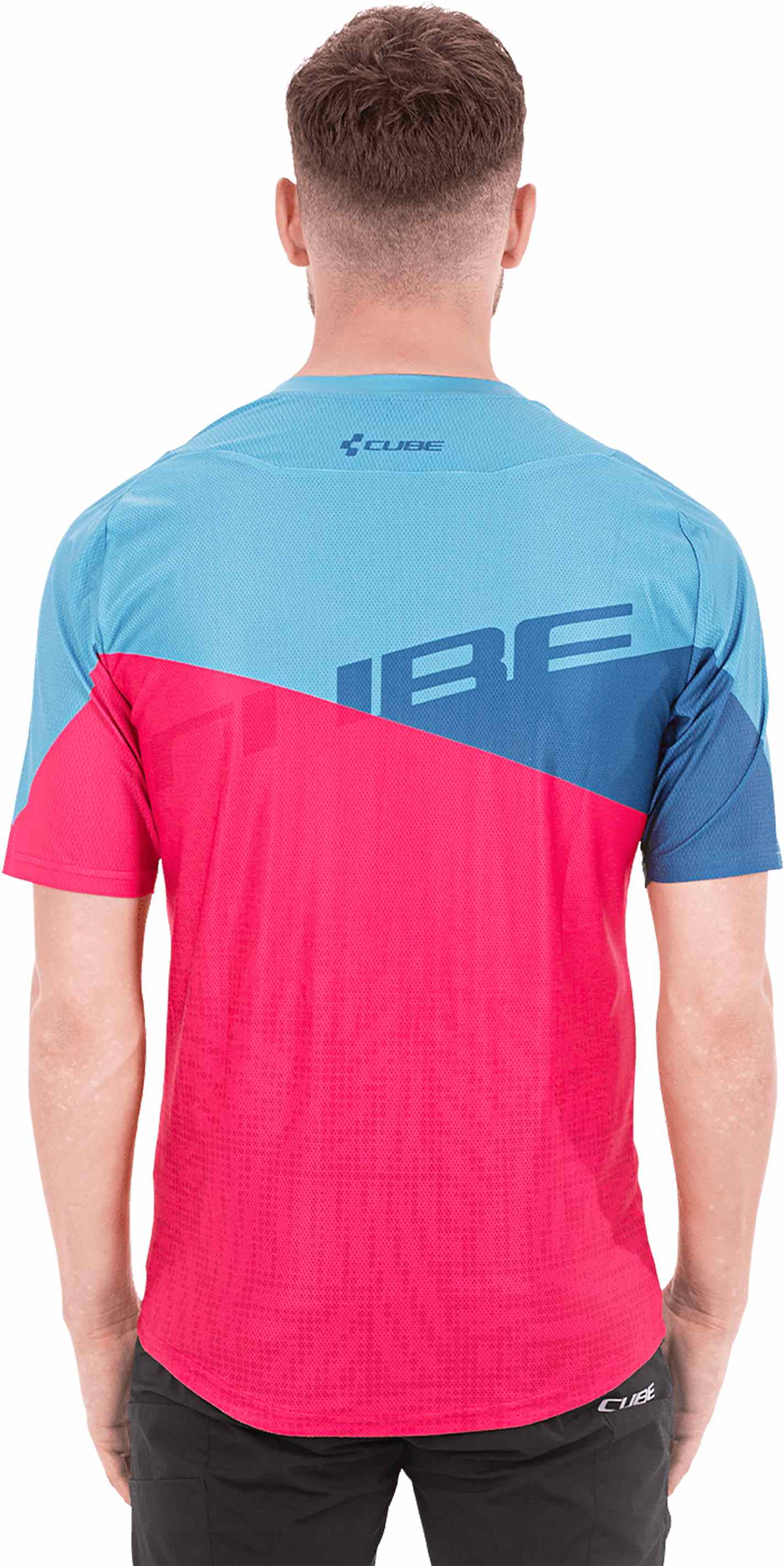 CUBE Edge Round Neck Jersey S/S Blue/Pink - Image 2