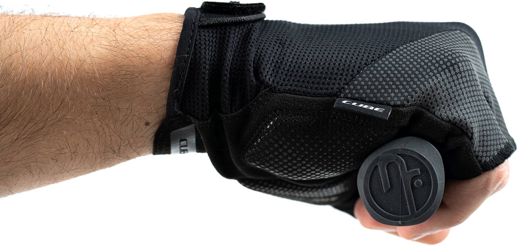 CUBE Gloves Comfort Short Finger Black/Grey - Image 5