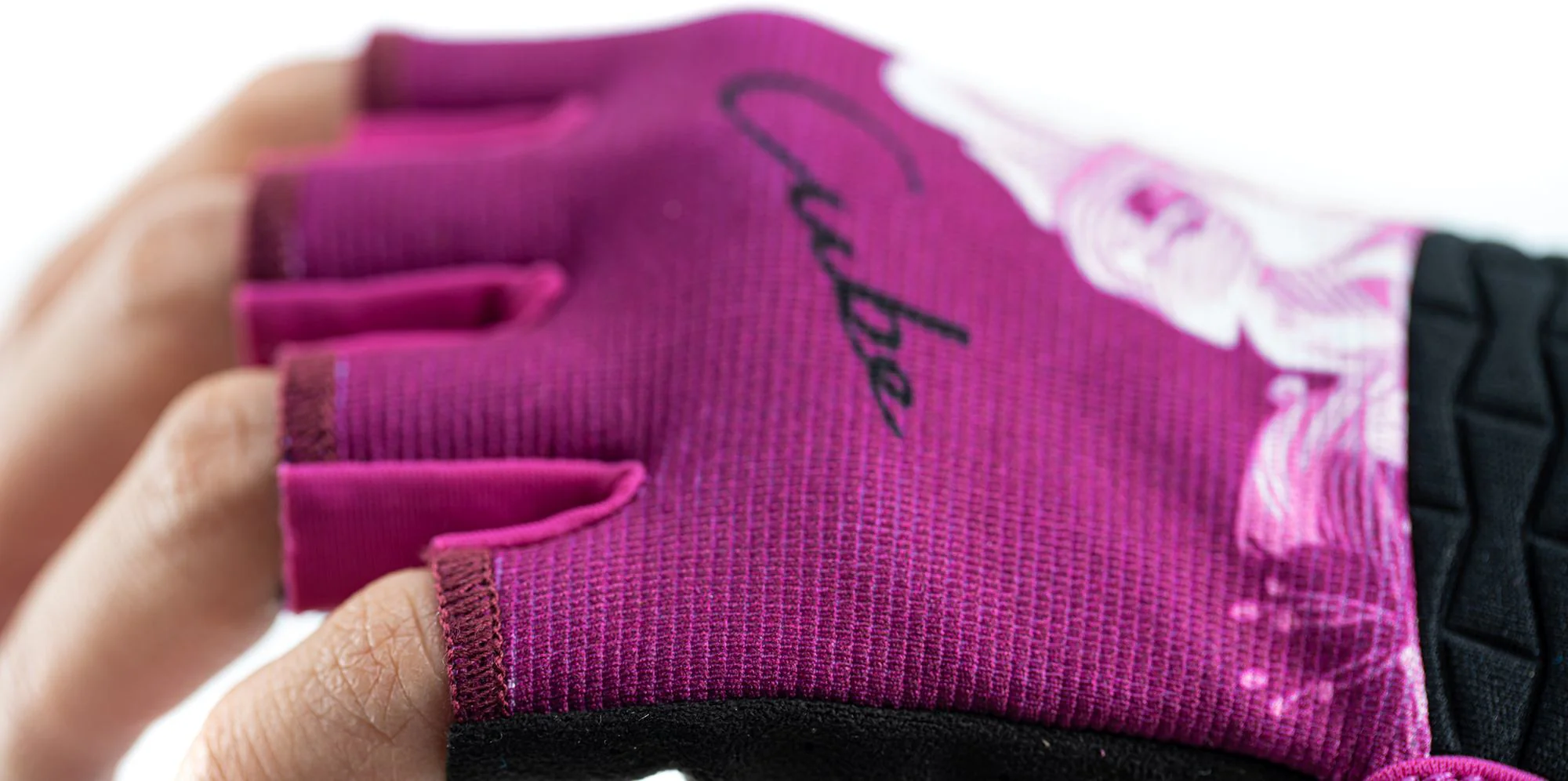 CUBE Gloves Performance Junior Short Finger Pink - Image 4