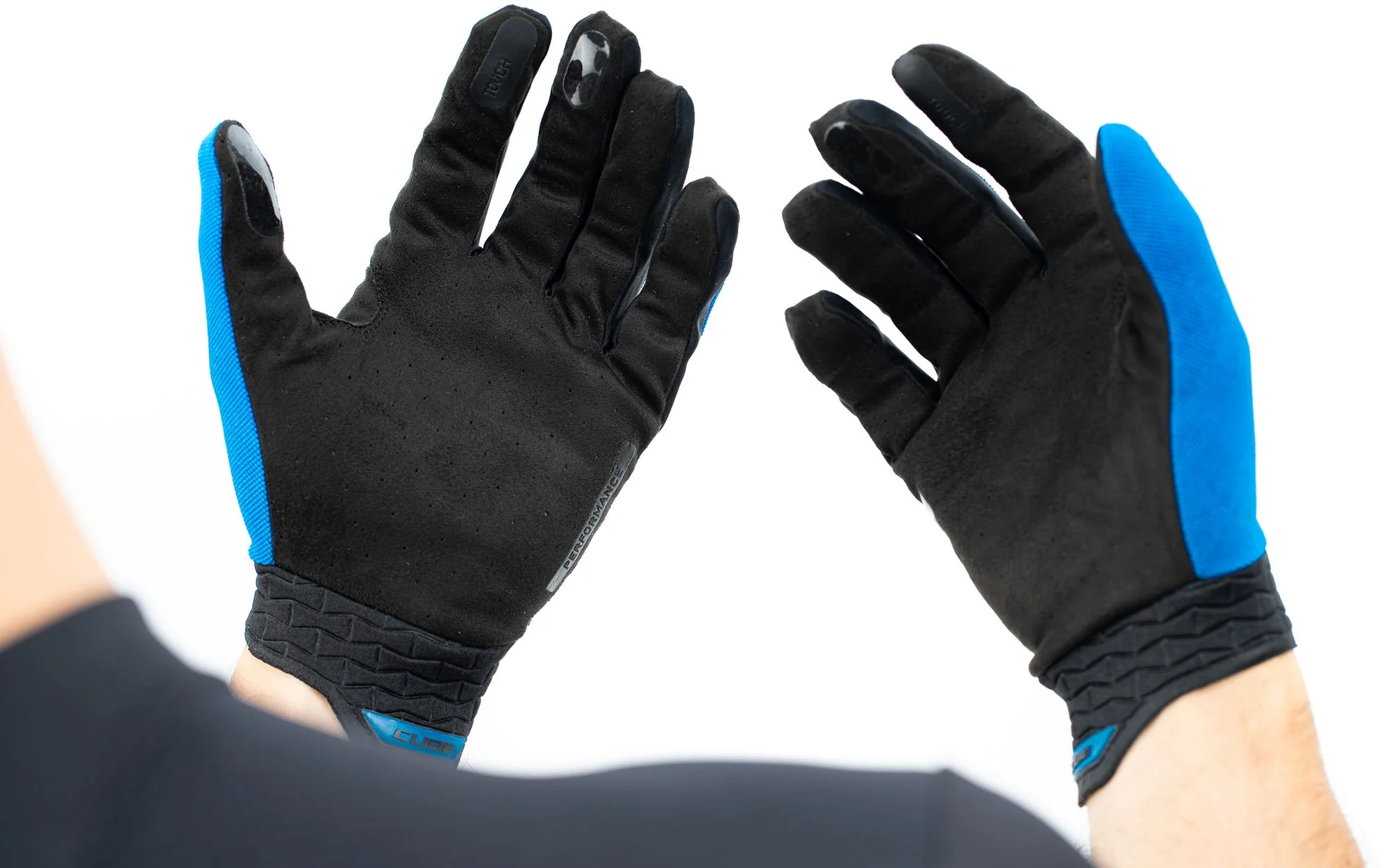 CUBE Gloves Performance Long Finger Blue - Image 6