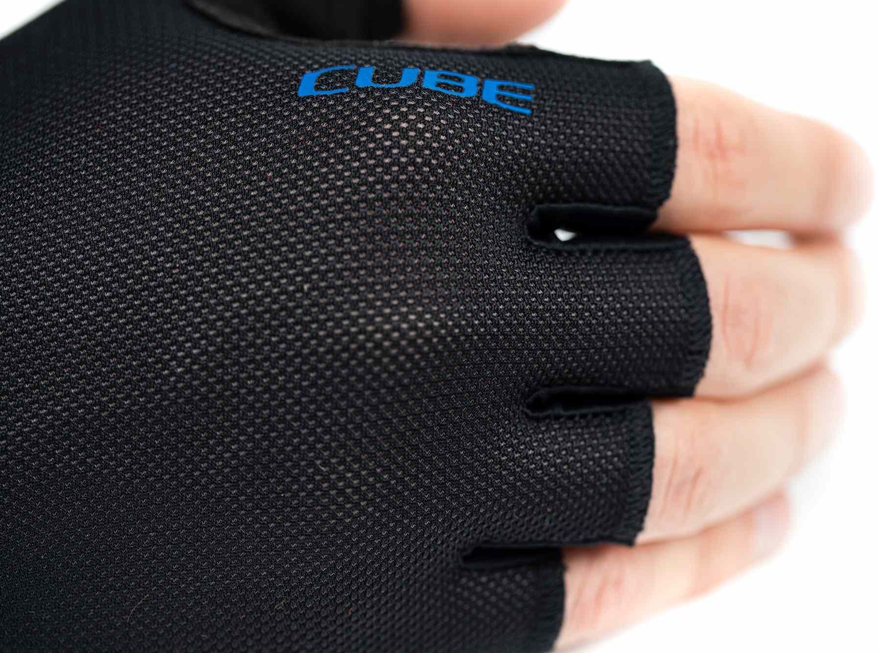 CUBE Gloves Performance Short Finger Black/Blue - Image 4