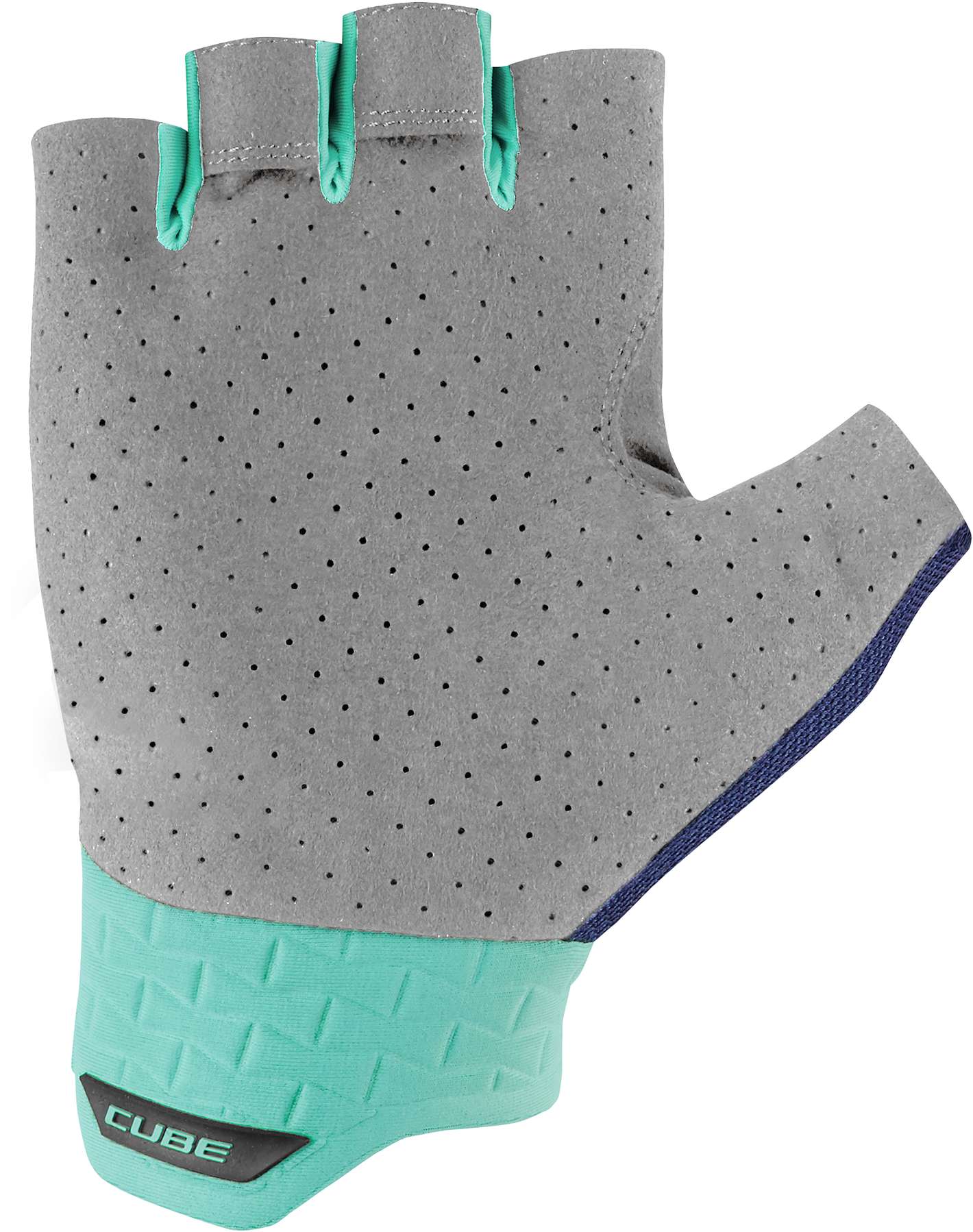 CUBE Gloves Performance Short Finger Blue/Mint - Image 2
