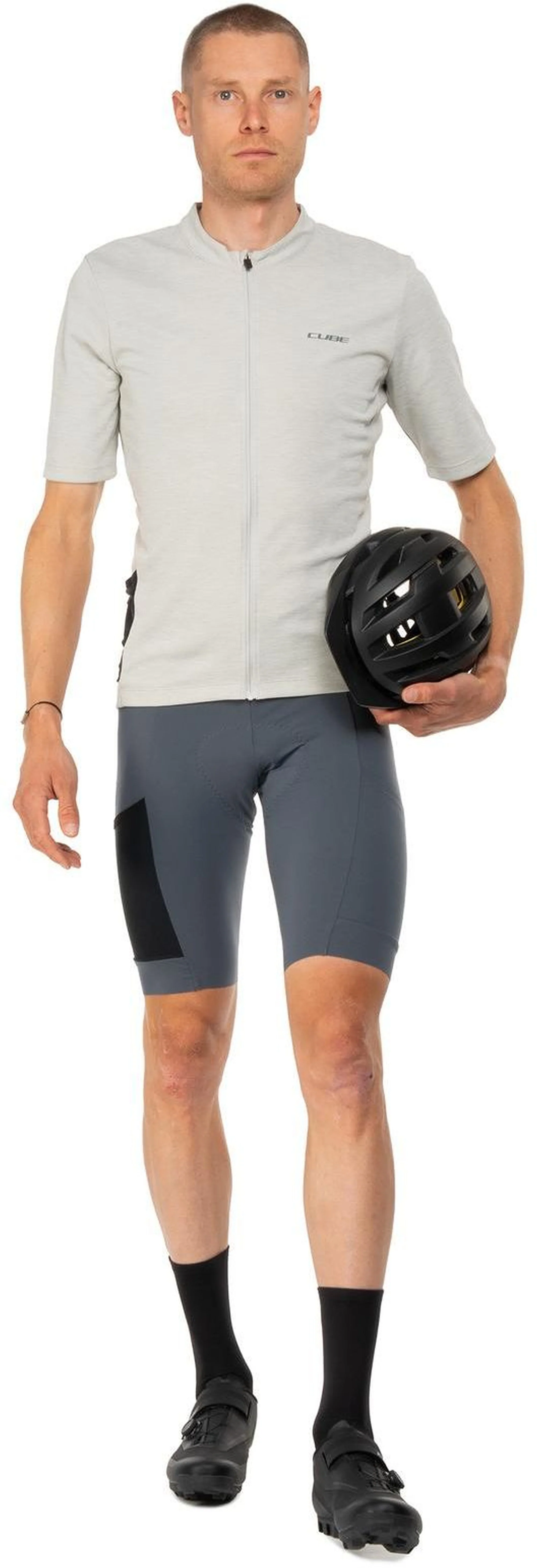 CUBE GRAVEL JERSEY FULL ZIP CARGO S/S LIGHT GREY - Image 3
