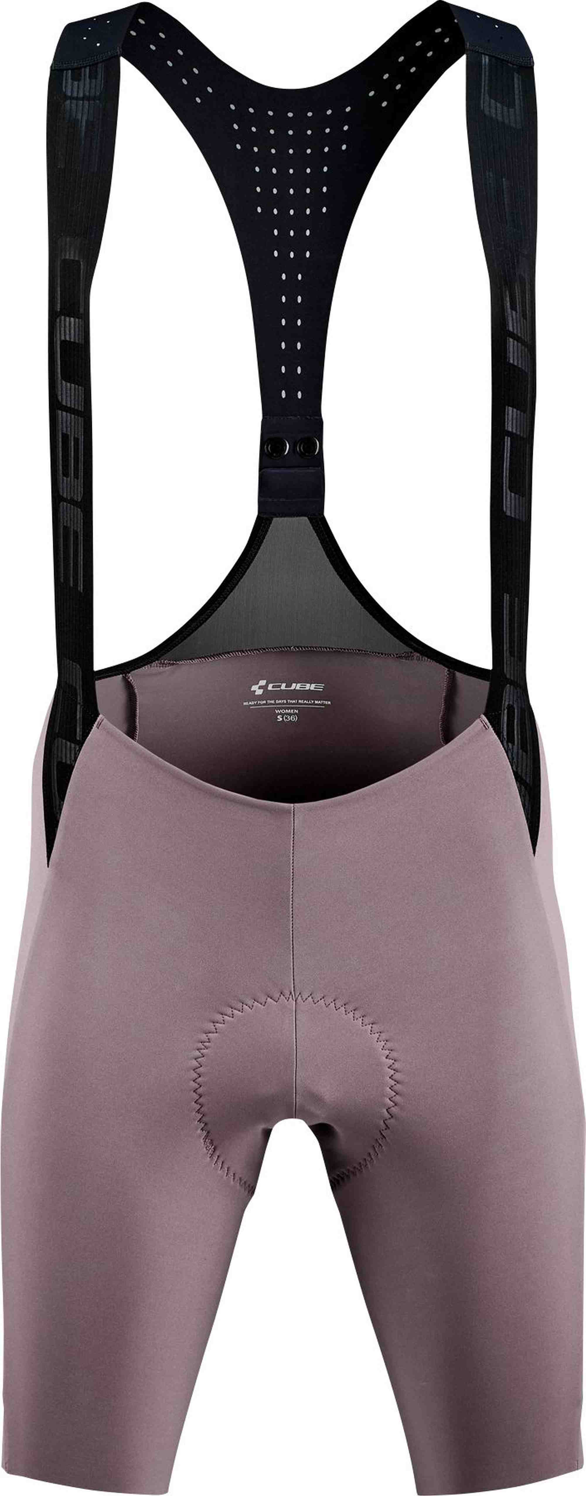 CUBE GRAVEL WS BIB SHORT CARGO BURGUNDY