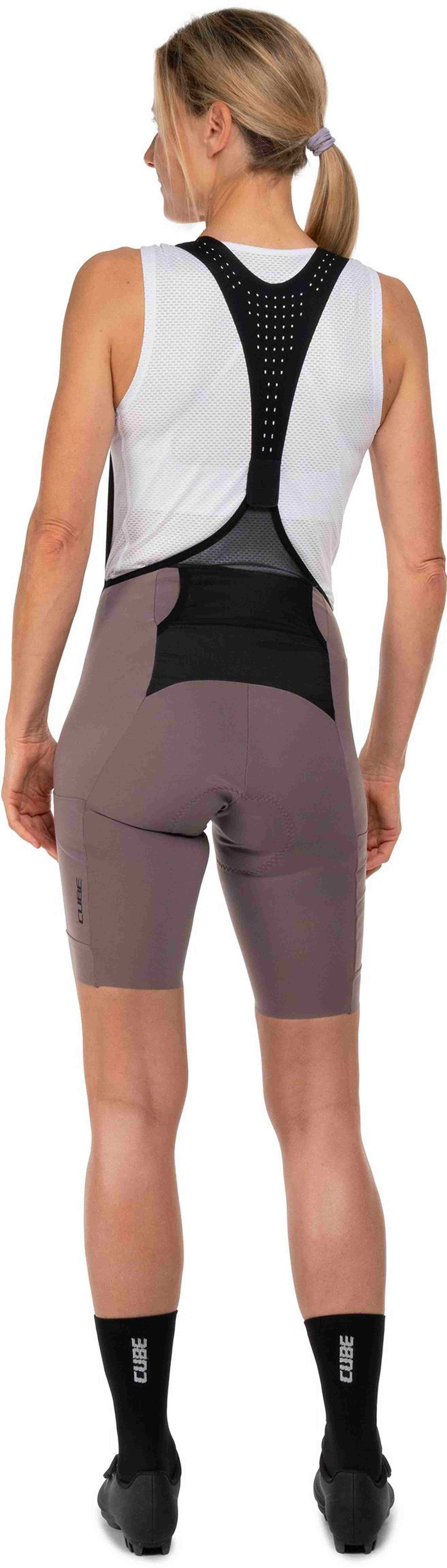 CUBE GRAVEL WS BIB SHORT CARGO BURGUNDY - Image 4
