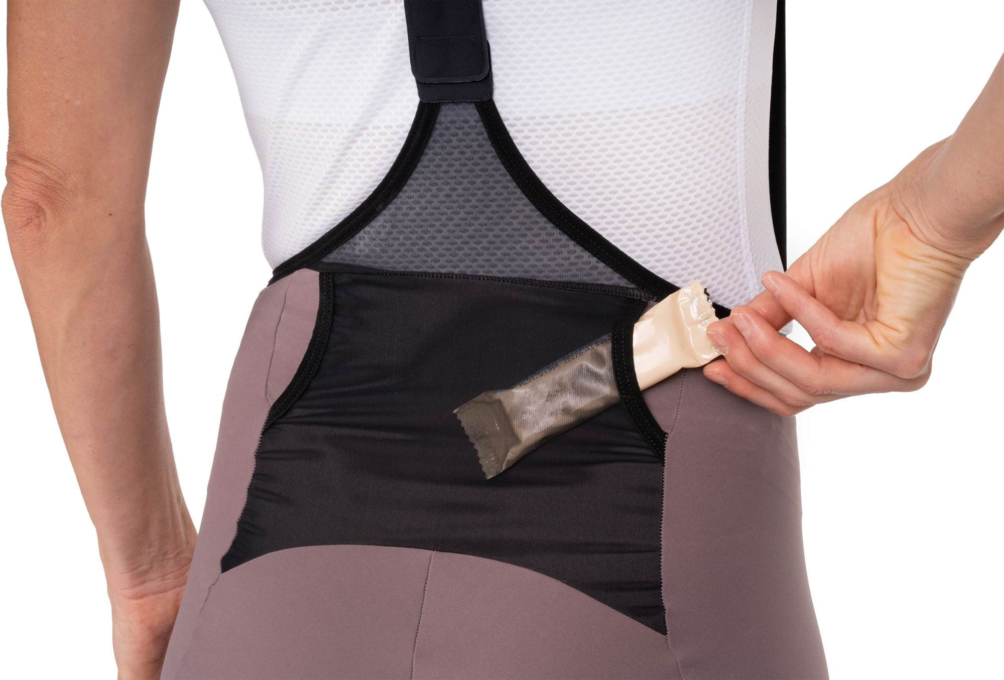 CUBE GRAVEL WS BIB SHORT CARGO BURGUNDY - Image 8