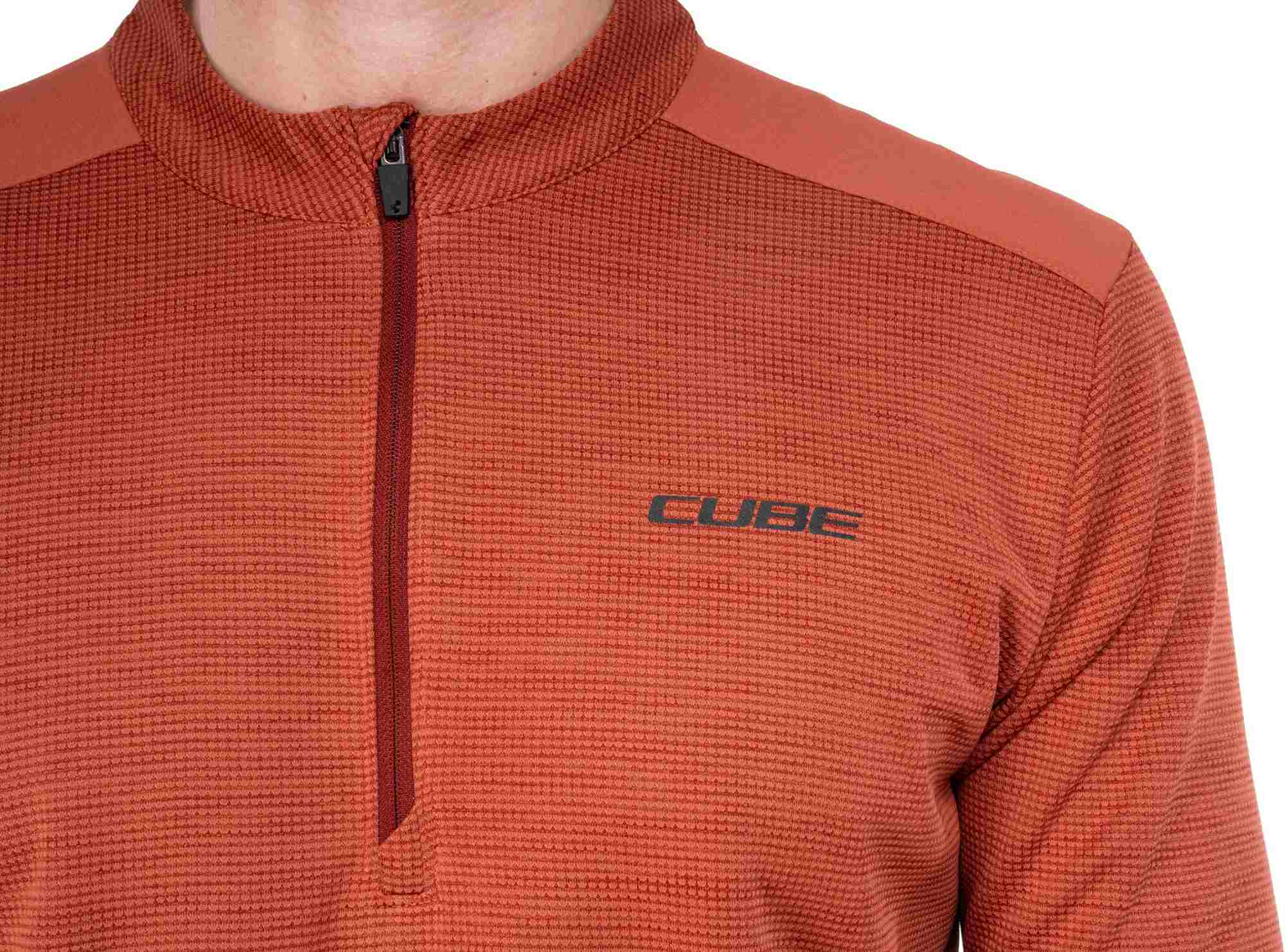 CUBE JERSEY HALF ZIP CMPT S/S RED - Image 6