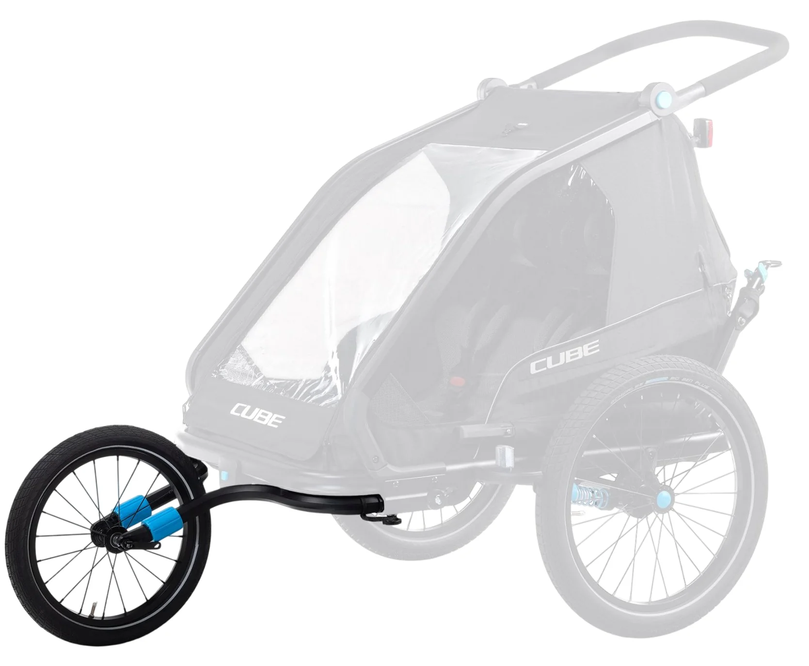CUBE Jogger Kit For Kids Trailer Double Cmpt Black - Image 3