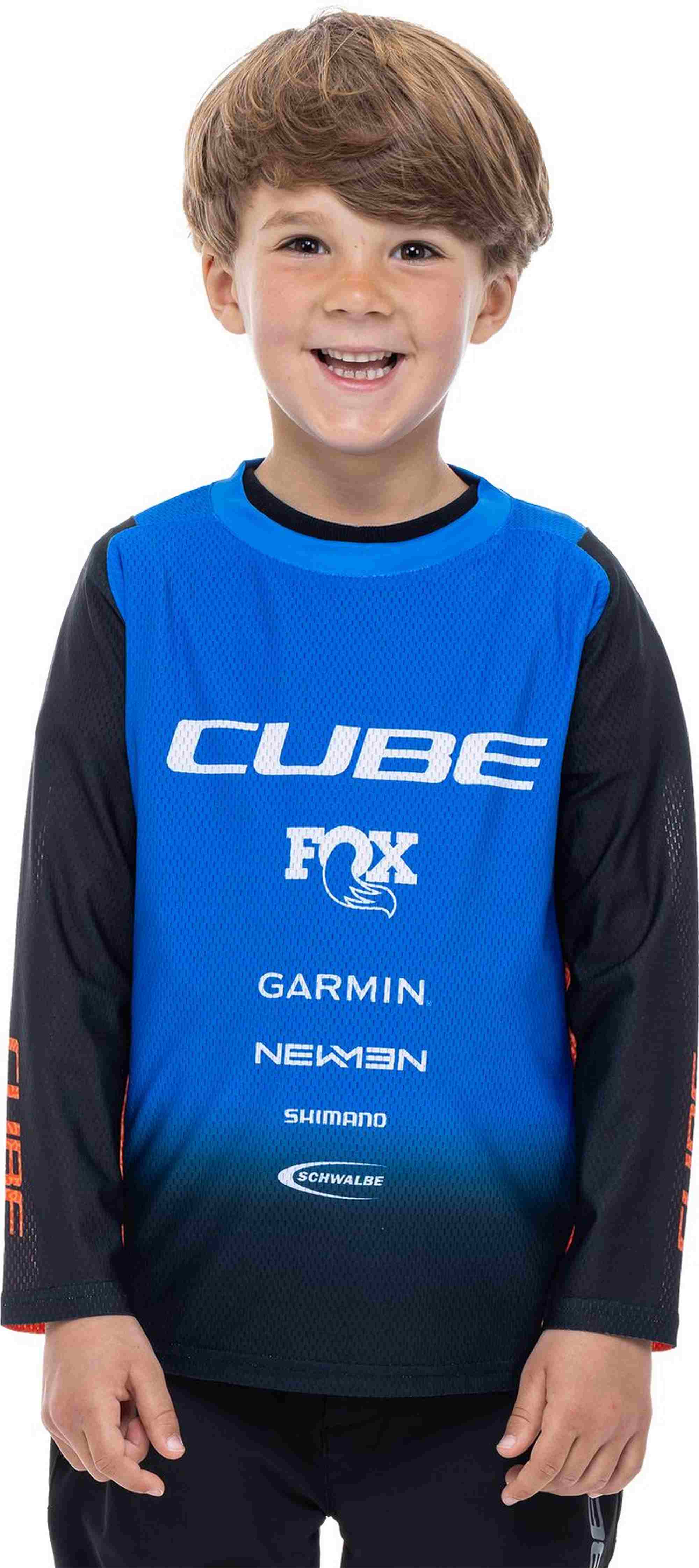 CUBE MTB JERSEY ROOKIE X ACTIONTEAM L/S BLACK/BLUE - Image 3