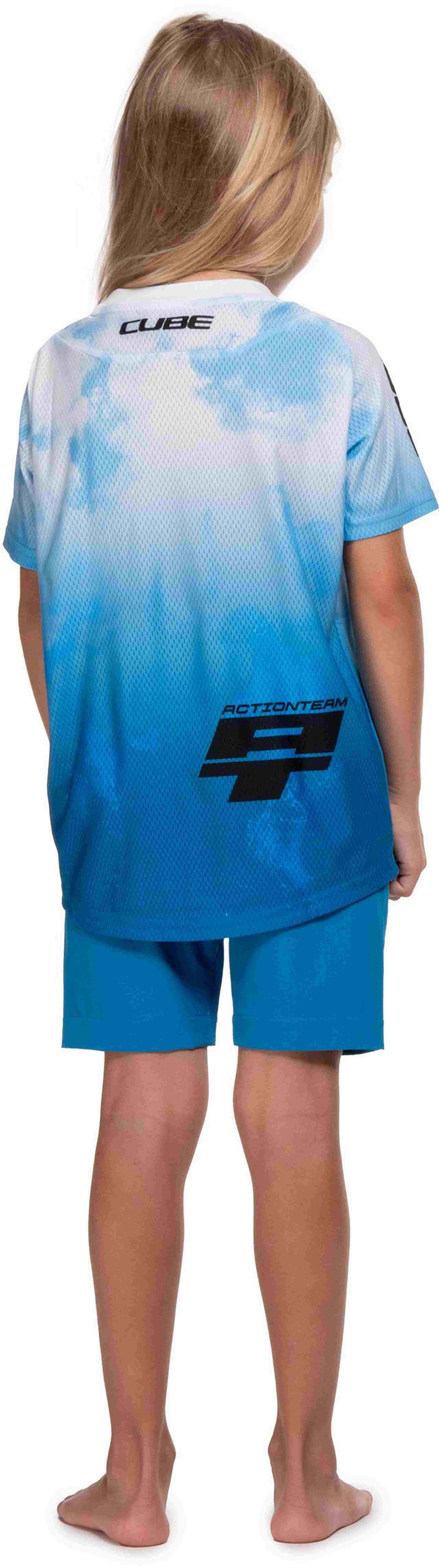 CUBE MTB JERSEY ROOKIE X ACTIONTEAM S/S TOPAS BLUE - Image 4