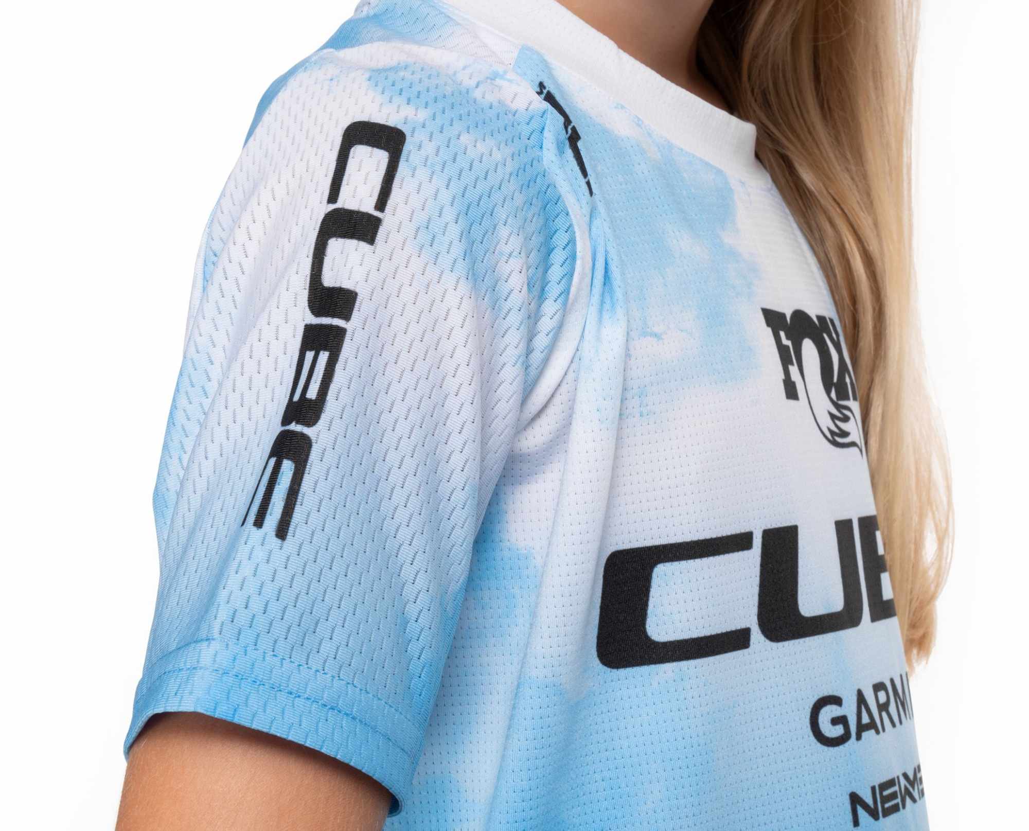 CUBE MTB JERSEY ROOKIE X ACTIONTEAM S/S TOPAS BLUE - Image 7