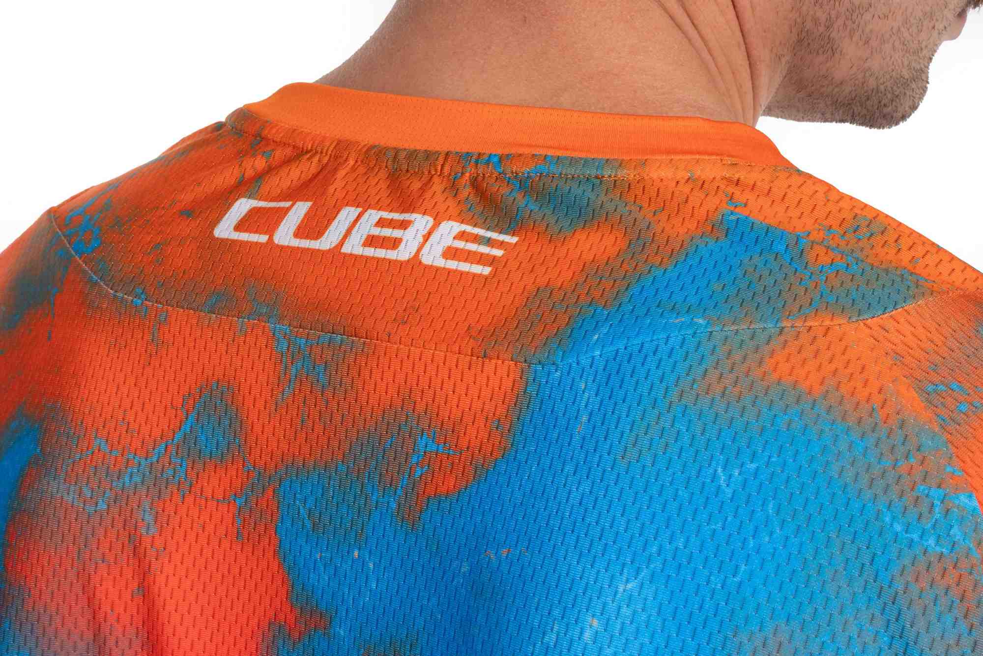 CUBE MTB JERSEY X ACTIONTEAM S/S BLUE/PINK/ORANGE - Image 5