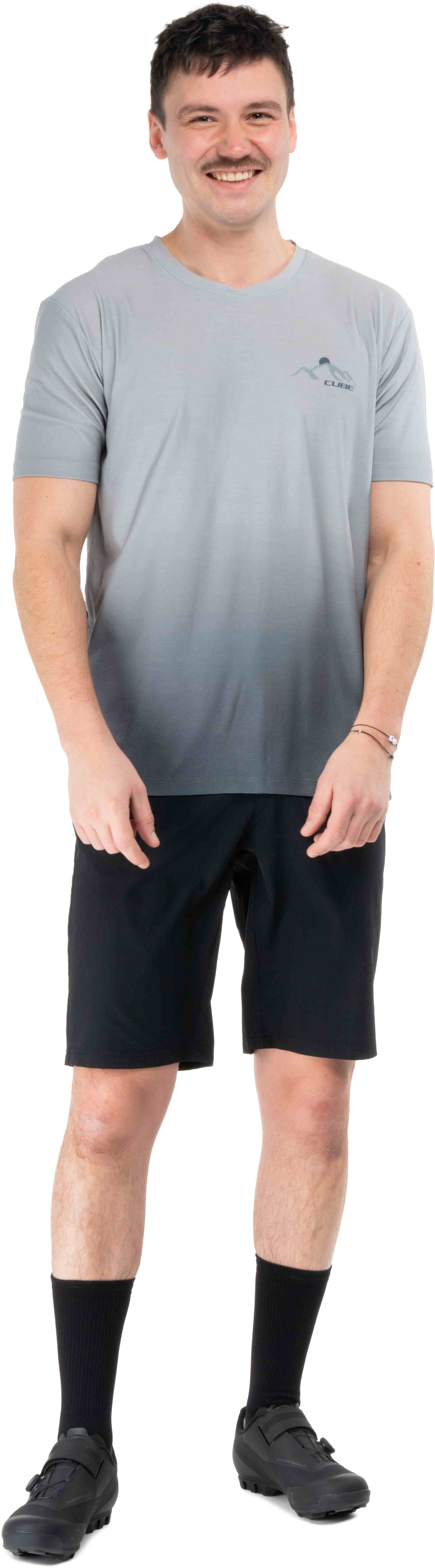 CUBE MTB ROUND NECK JERSEY SOFT TOUCH S/S GREY - Image 3