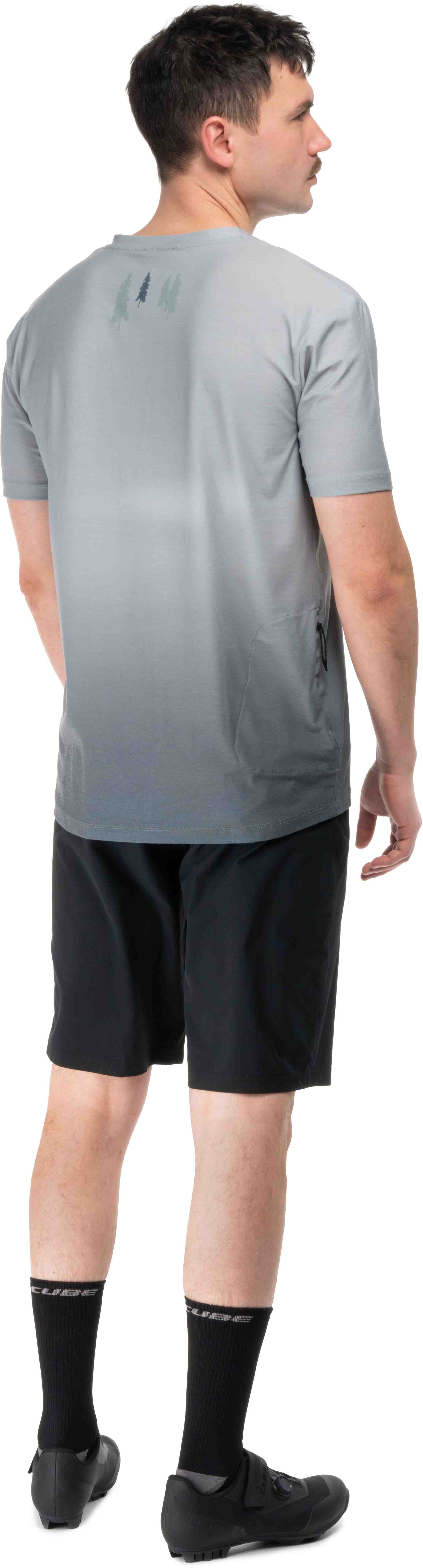 CUBE MTB ROUND NECK JERSEY SOFT TOUCH S/S GREY - Image 4