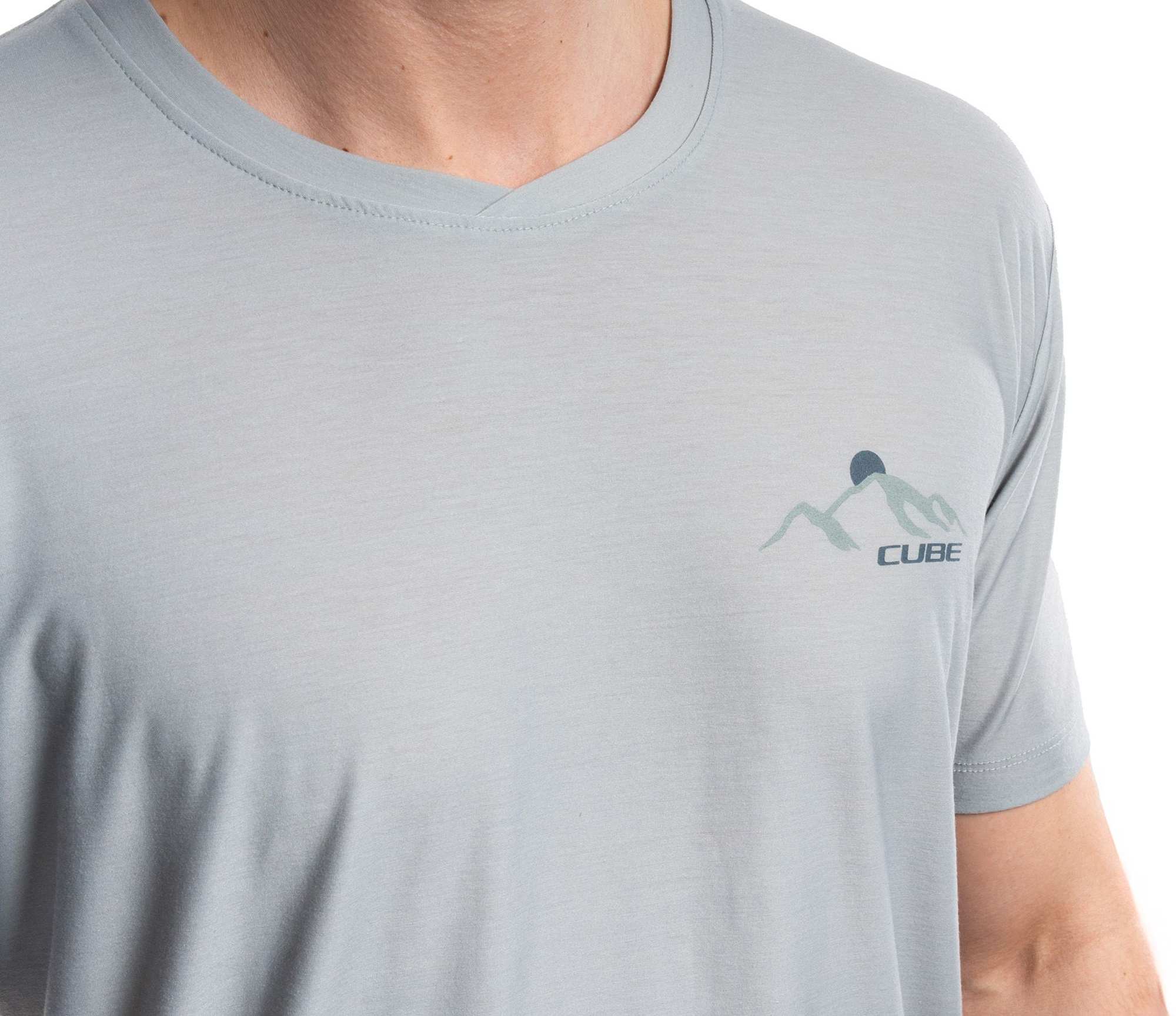 CUBE MTB ROUND NECK JERSEY SOFT TOUCH S/S GREY - Image 7