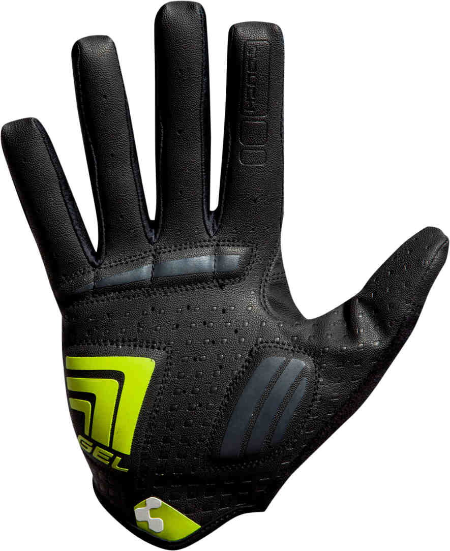 CUBE Natural Fit Gloves Touch Long Finger Lime/Blk - Image 3