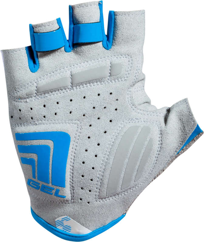 CUBE Natural Fit Wls Gloves Short Finger Wh/Gr/Blu - Image 3