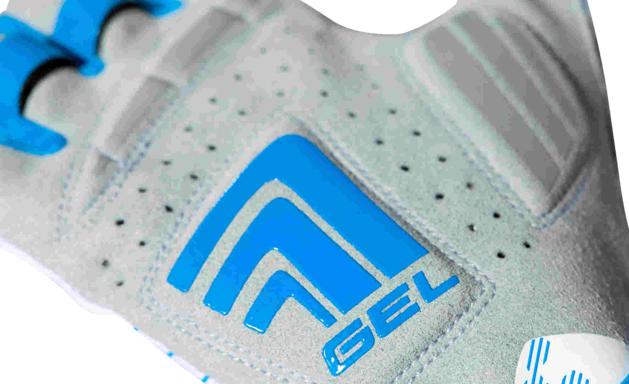 CUBE Natural Fit Wls Gloves Short Finger Wh/Gr/Blu - Image 5