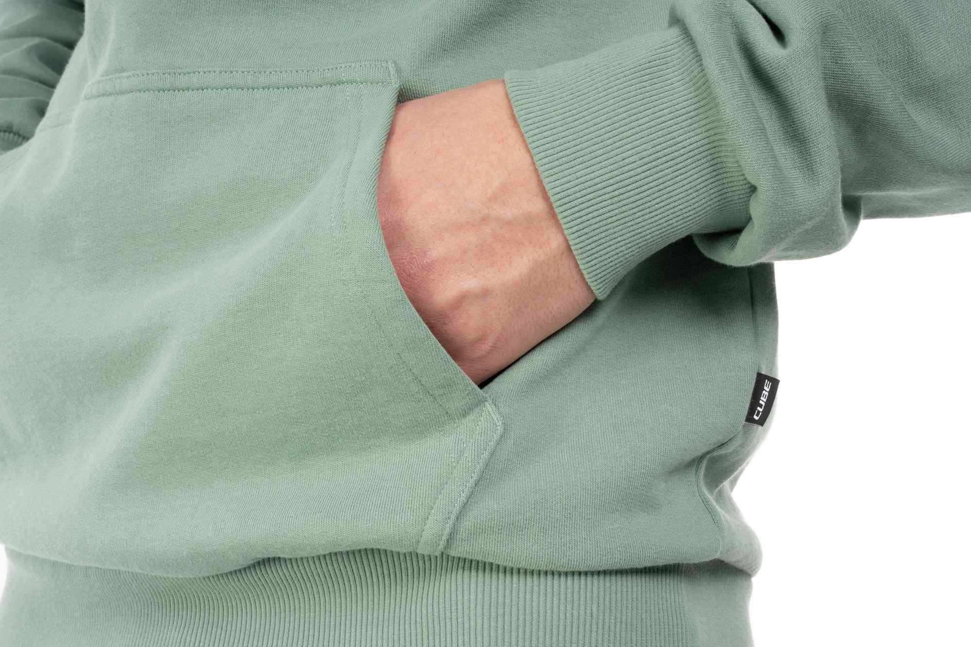 CUBE ORGANIC HOODIE GRID LIGHT GREEN - Image 6
