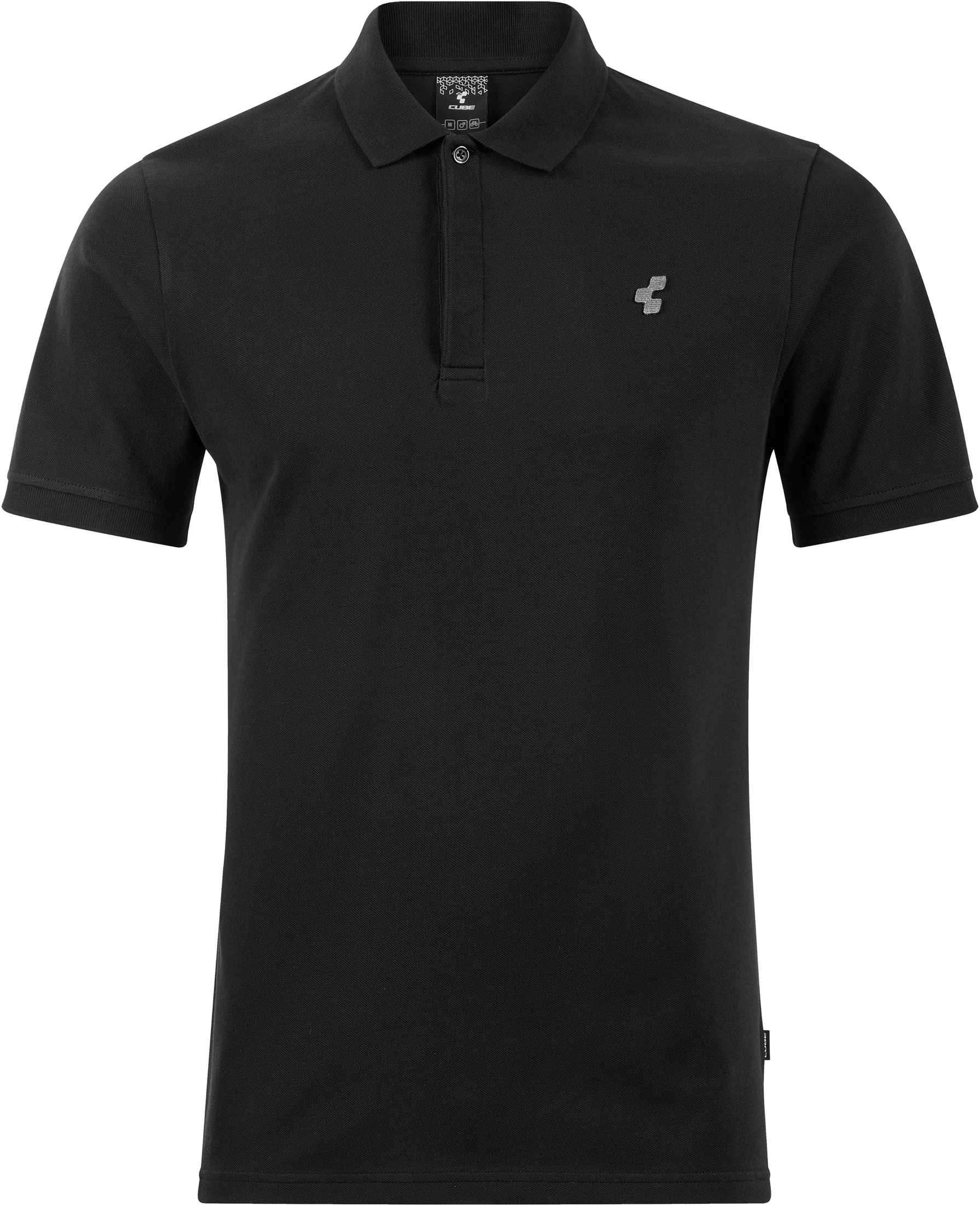 CUBE Organic Polo Shirt Black - Image 3