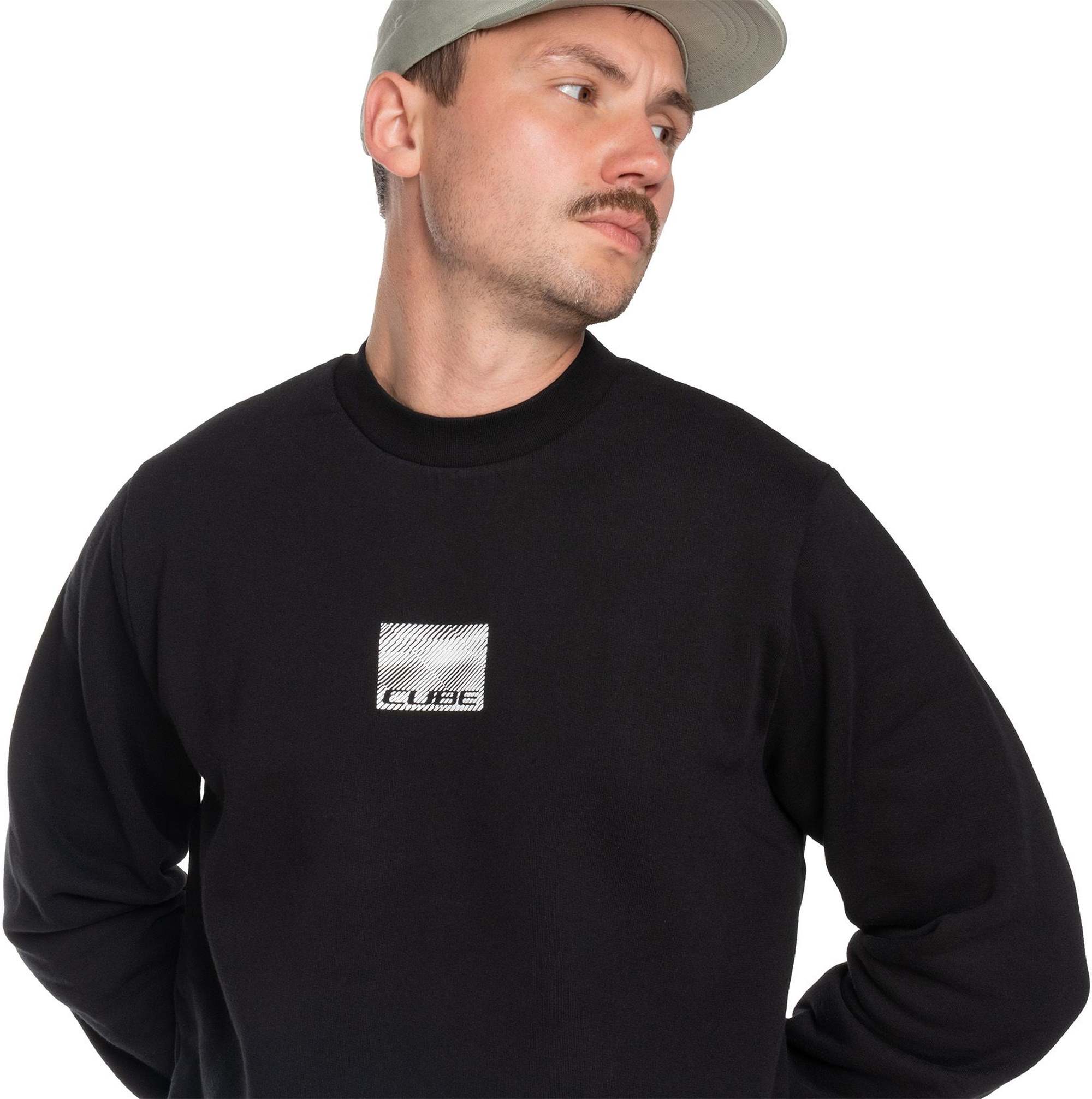 CUBE ORGANIC SWEATER GRID BLACK - Image 5