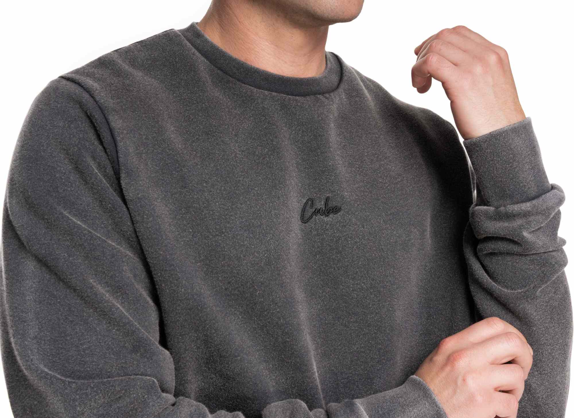 CUBE ORGANIC SWEATER WASHED GREY - Image 4