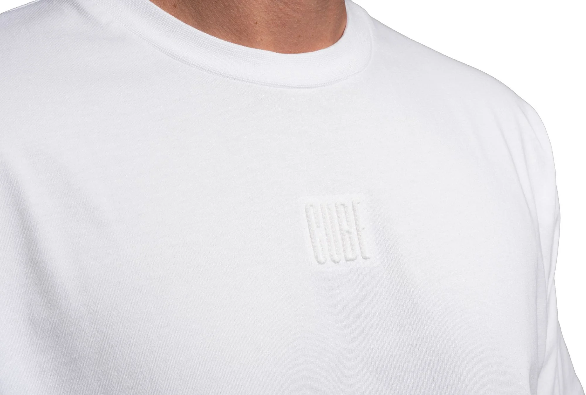 CUBE ORGANIC T-SHIRT EMBOSSED GTY FIT WHITE - Image 5