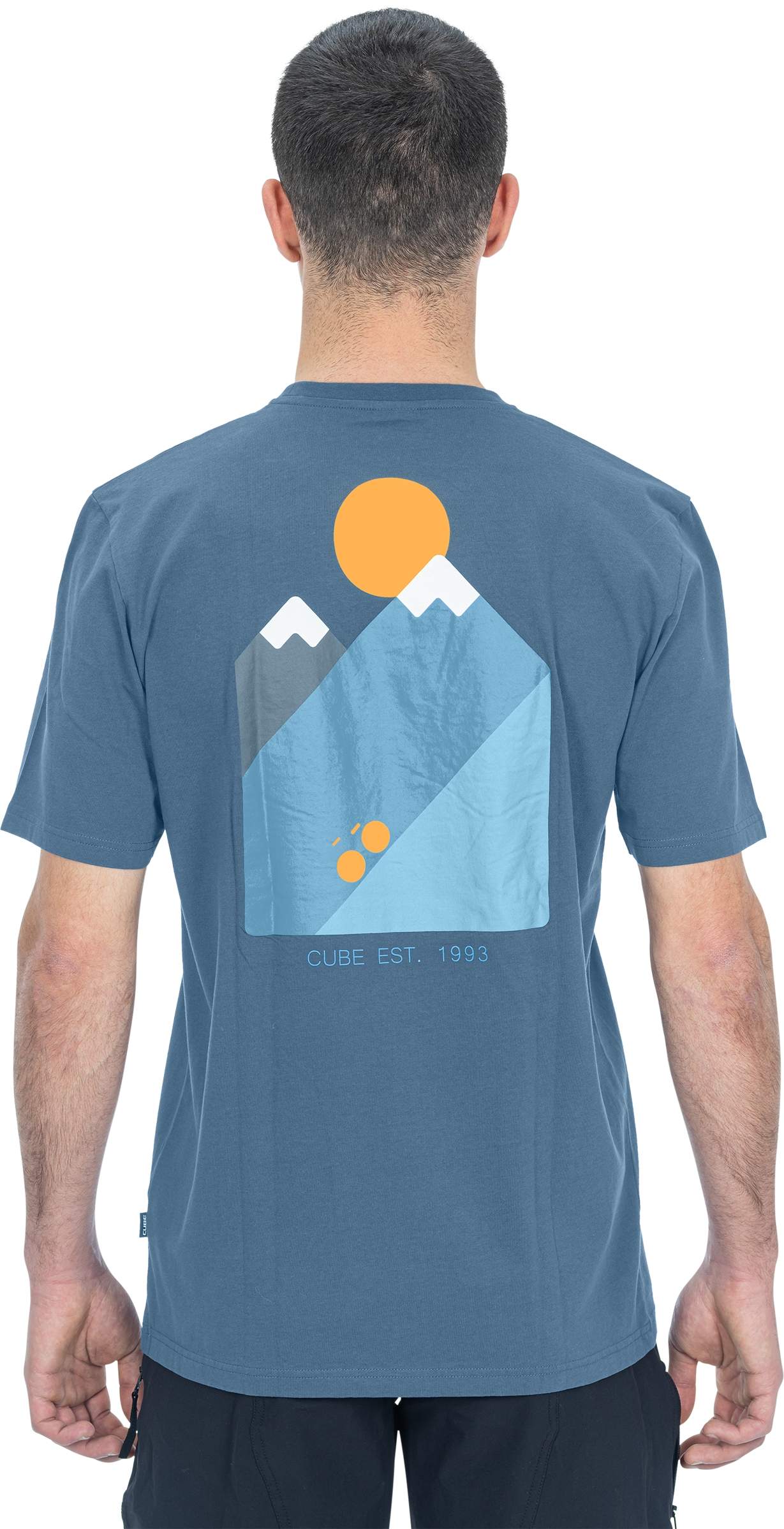 CUBE Organic T-Shirt Mountains Blue - Image 2