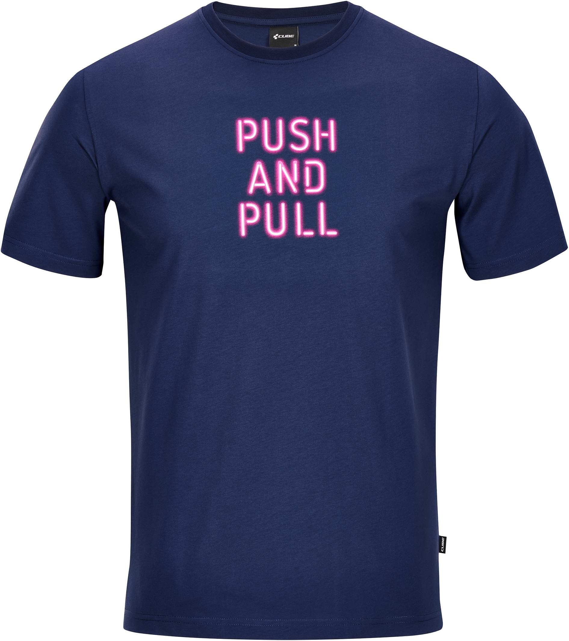 CUBE Organic T-Shirt Push & Pull Blue - Image 3