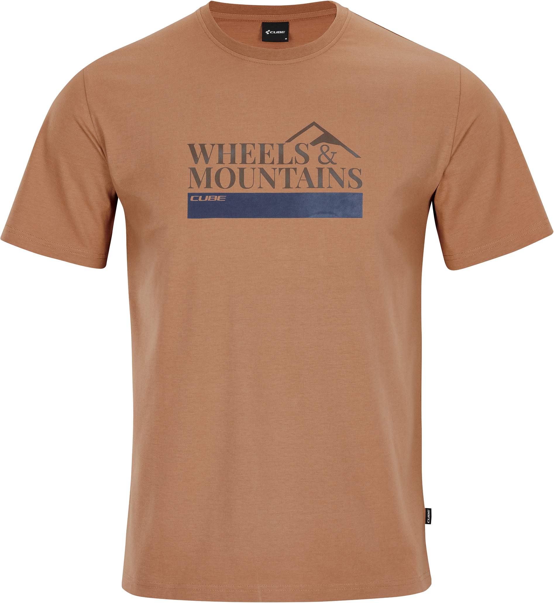 CUBE Organic T-Shirt Wheels & Mountains Brown - Image 3