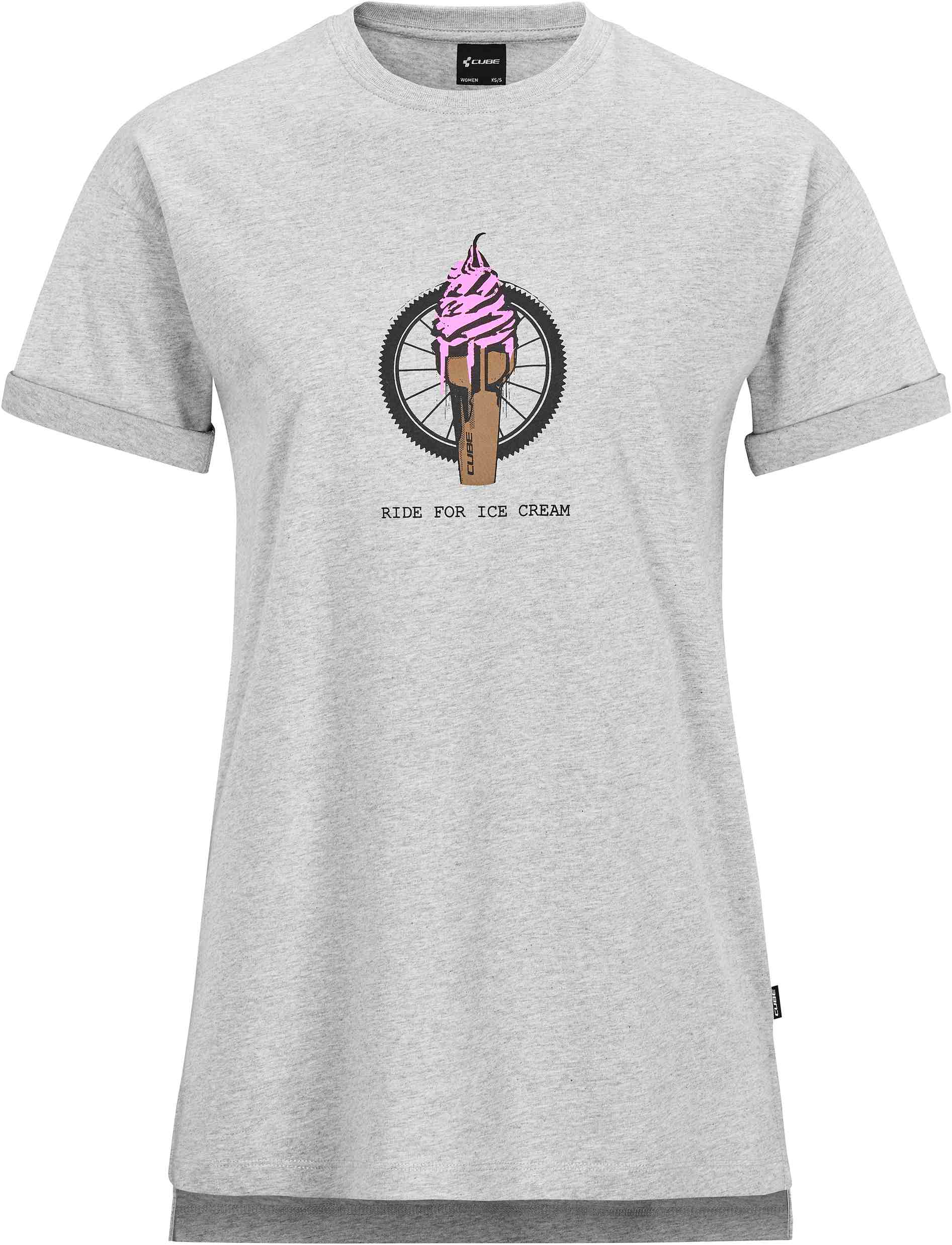 CUBE Organic WS T-Shirt Logo Ice Cream Grey - Image 5