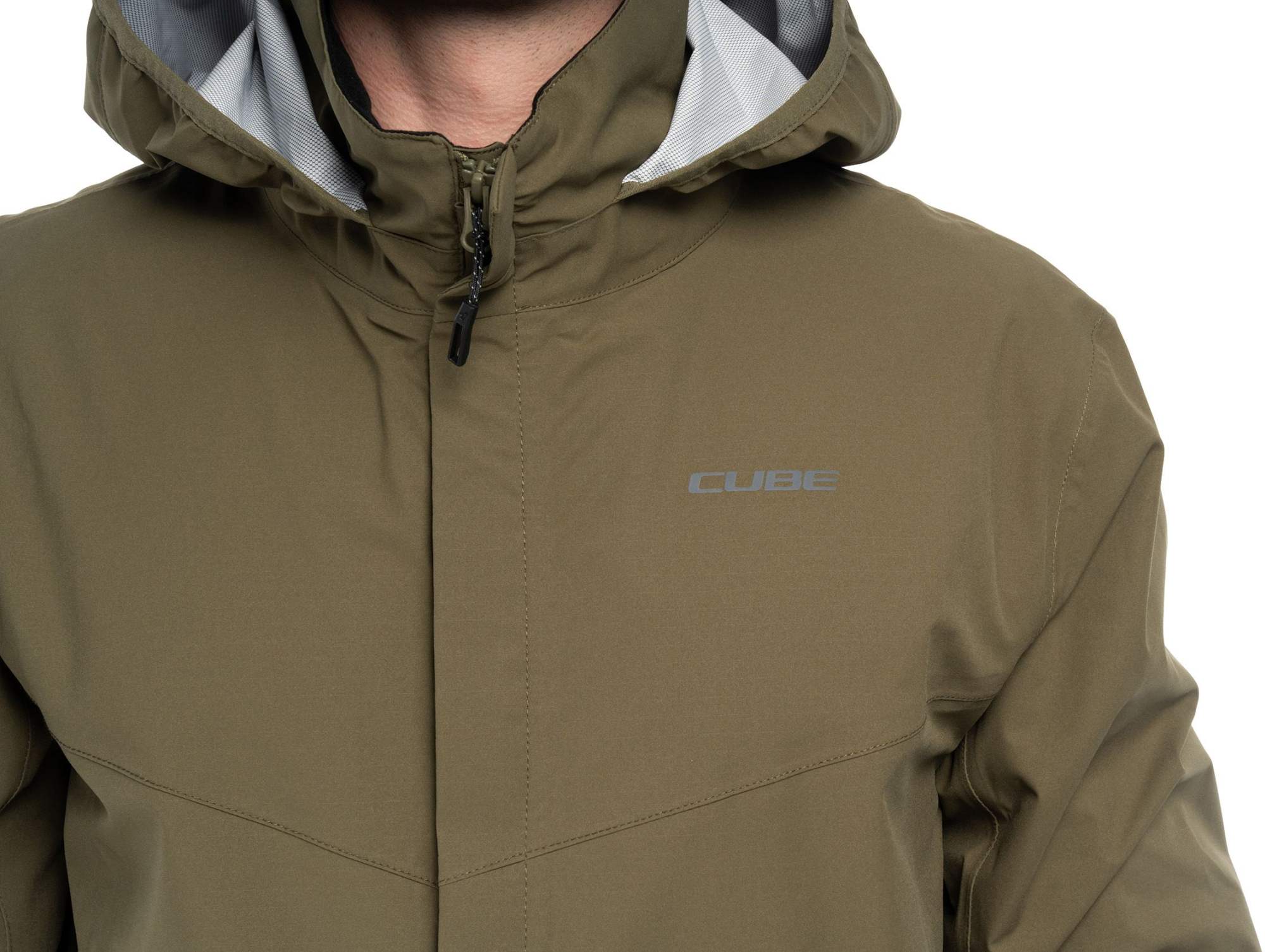 CUBE RAIN JACKET CMPT OLIVE - Image 10