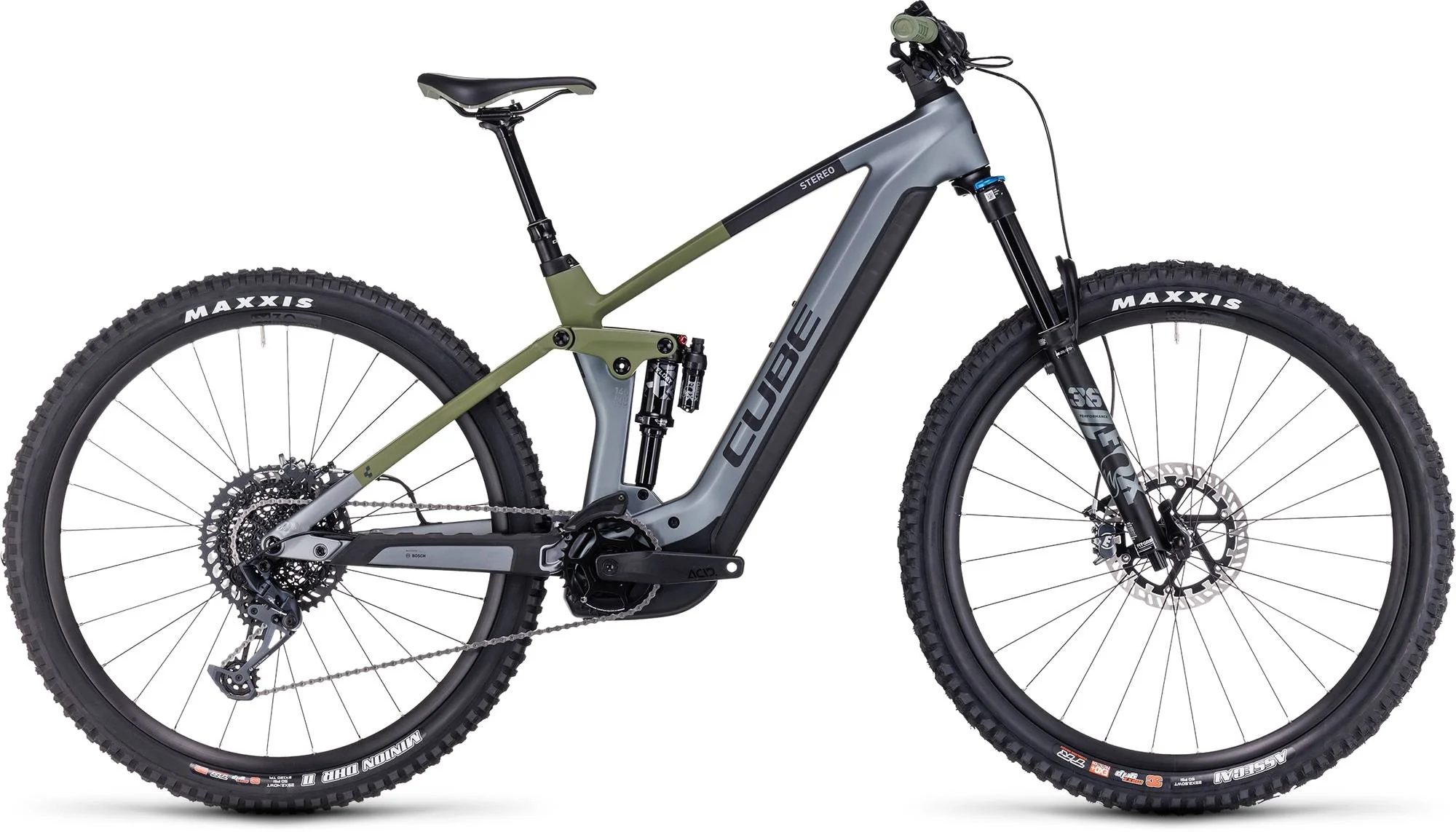 CUBE STEREO HYBRID 140 HPC TM 750 FLASHGREY/OLIVE