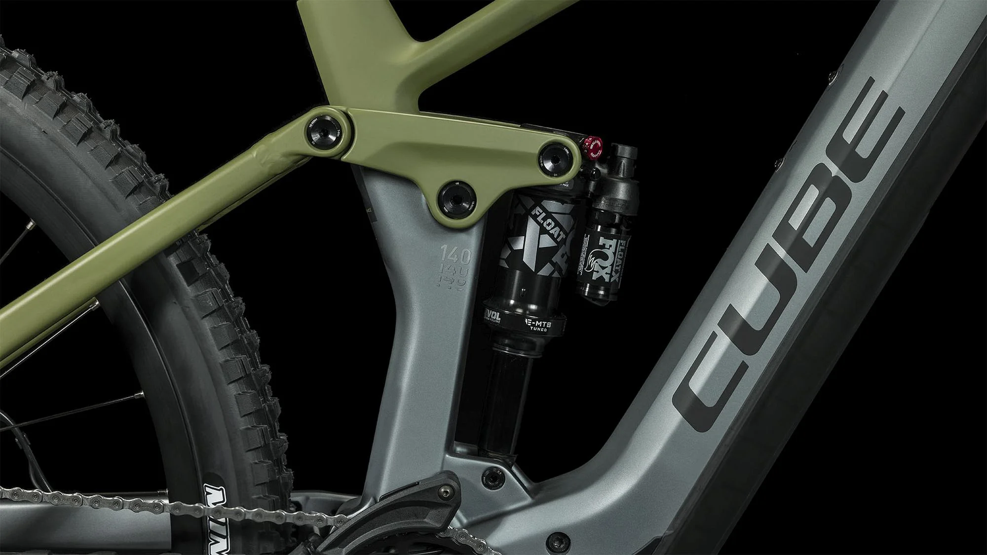 CUBE STEREO HYBRID 140 HPC TM 750 FLASHGREY/OLIVE - Image 4