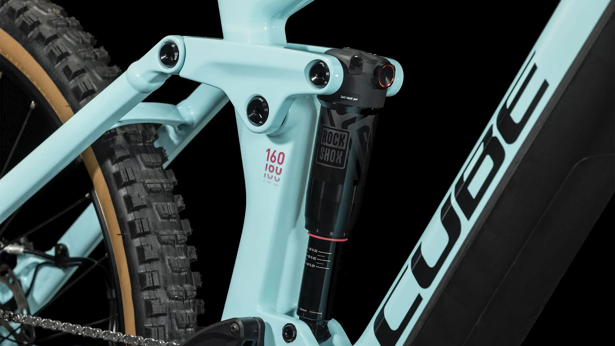 CUBE STEREO HYBRID 160 HPC RACE 750 27.5 ICEBLUE/BLACK - Image 6