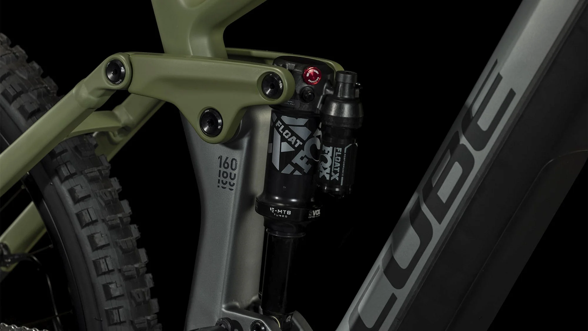 CUBE STEREO HYBRID 160 HPC TM 750 27.5 FLASHGREY/OLIVE - Image 4