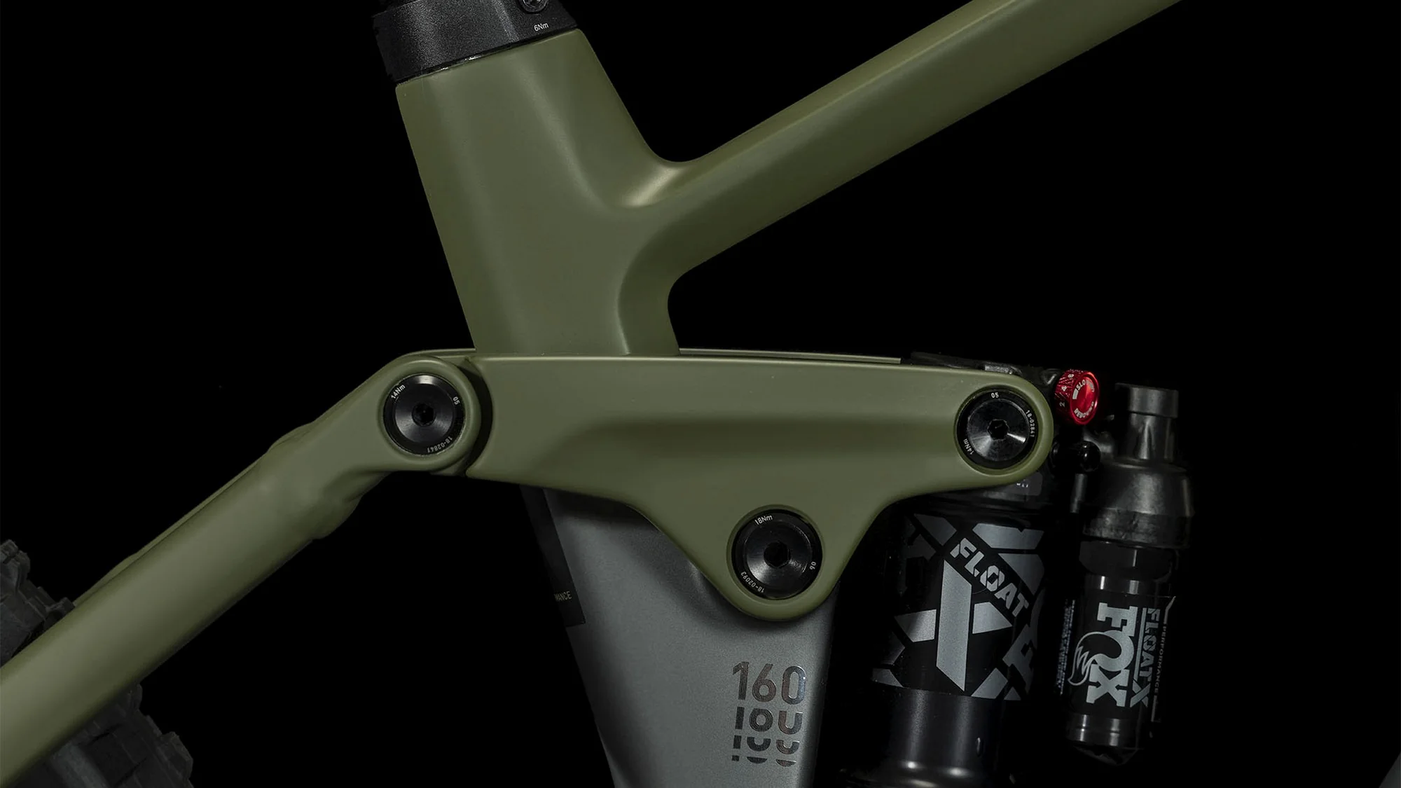 CUBE STEREO HYBRID 160 HPC TM 750 27.5 FLASHGREY/OLIVE - Image 5