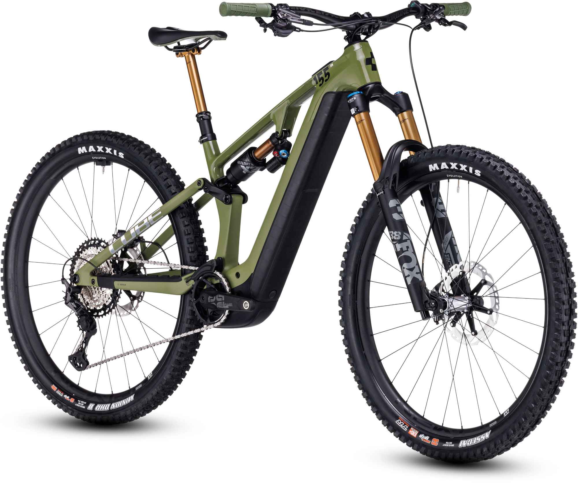 CUBE STEREO HYBRID ONE55 C:68X TM 750 29 OLIVE/CHROME - Image 2
