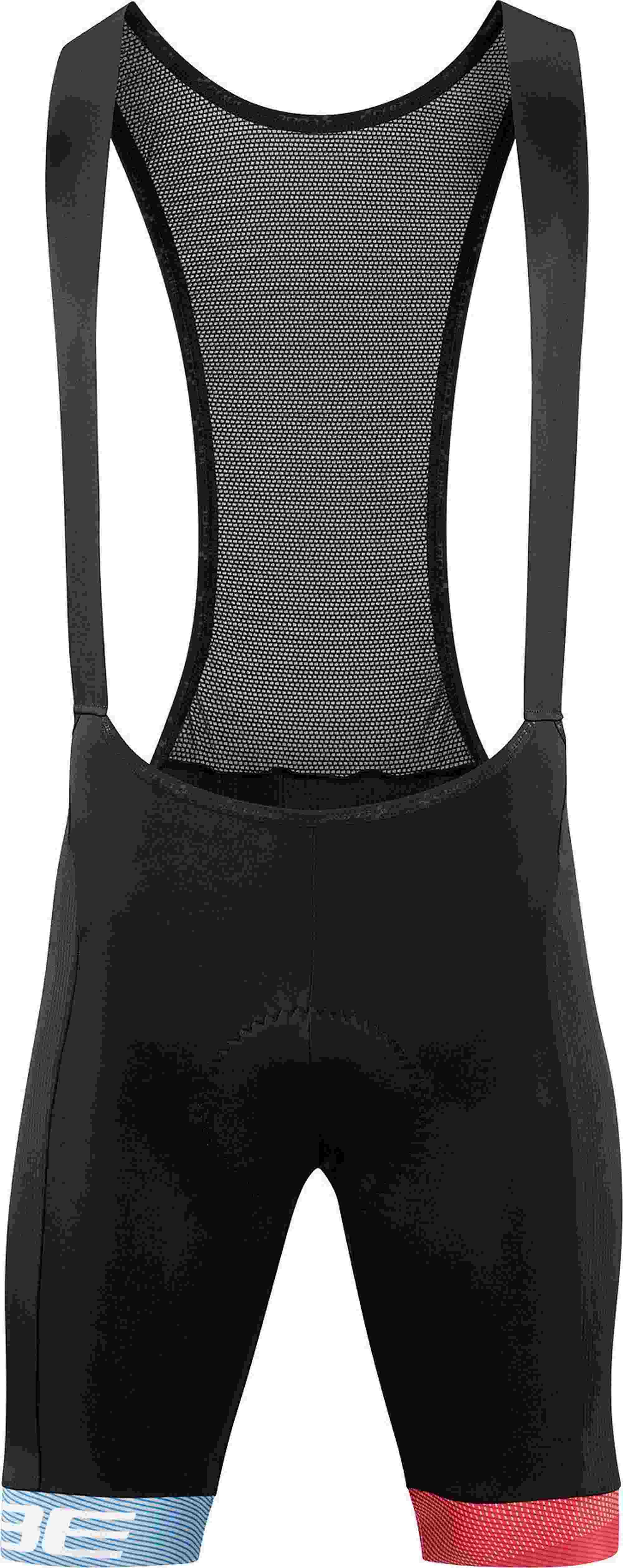 CUBE Teamline Bib Shorts Black/Blue/Red