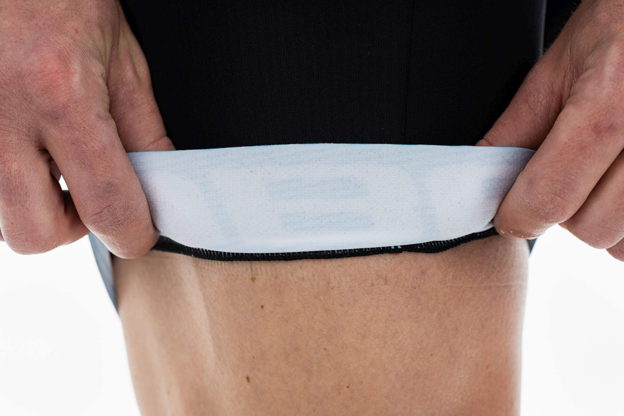 CUBE Teamline Bib Shorts Black/Blue/Red - Image 4