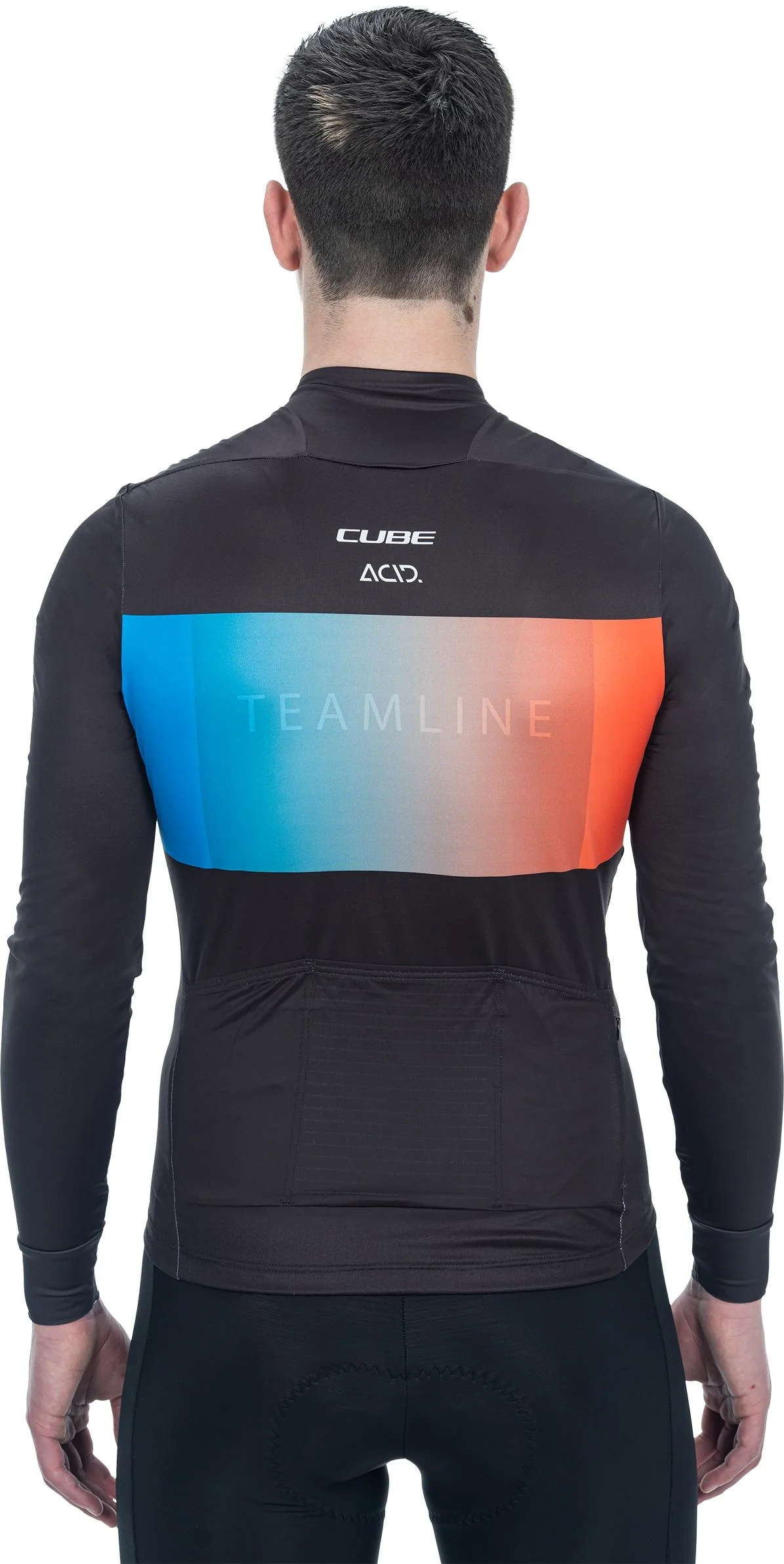 CUBE Teamline Jersey L/S Black/Blue/Red - Image 2