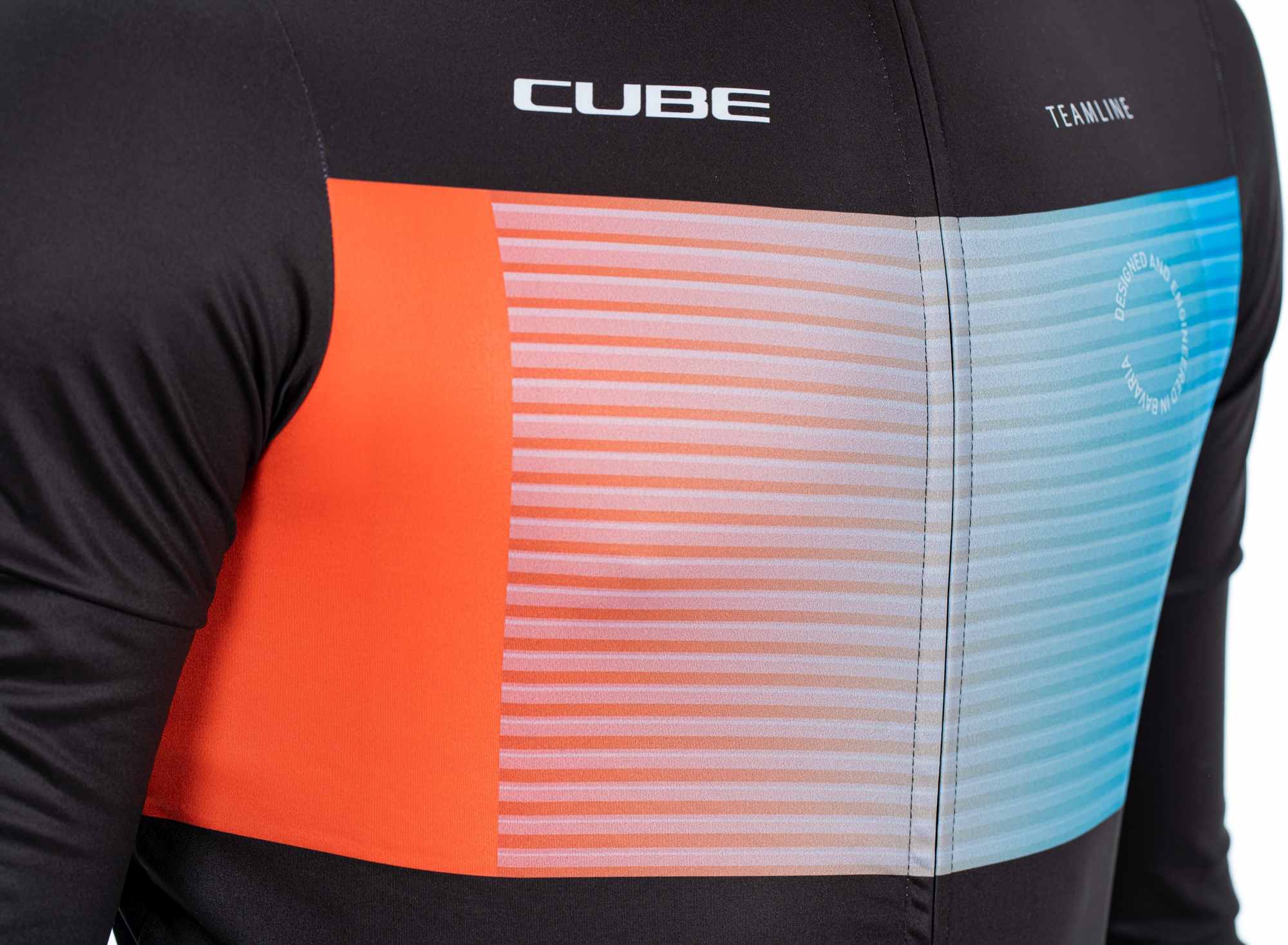 CUBE Teamline Jersey L/S Black/Blue/Red - Image 3